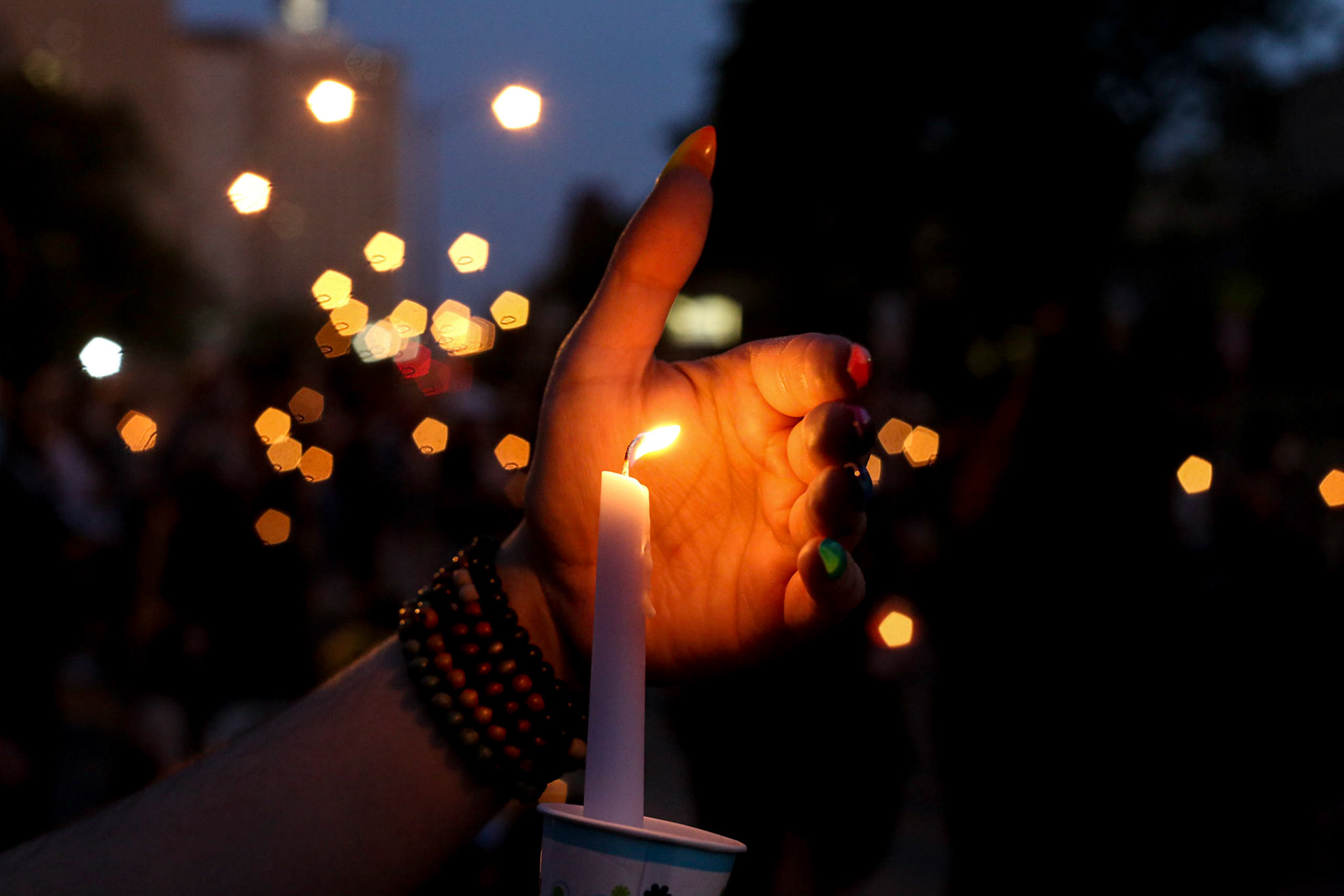 Candle light vigil to honor and remember the lives that were lost do to the actions of police officers. Milwaukee, WI. Jun 8, 2020.