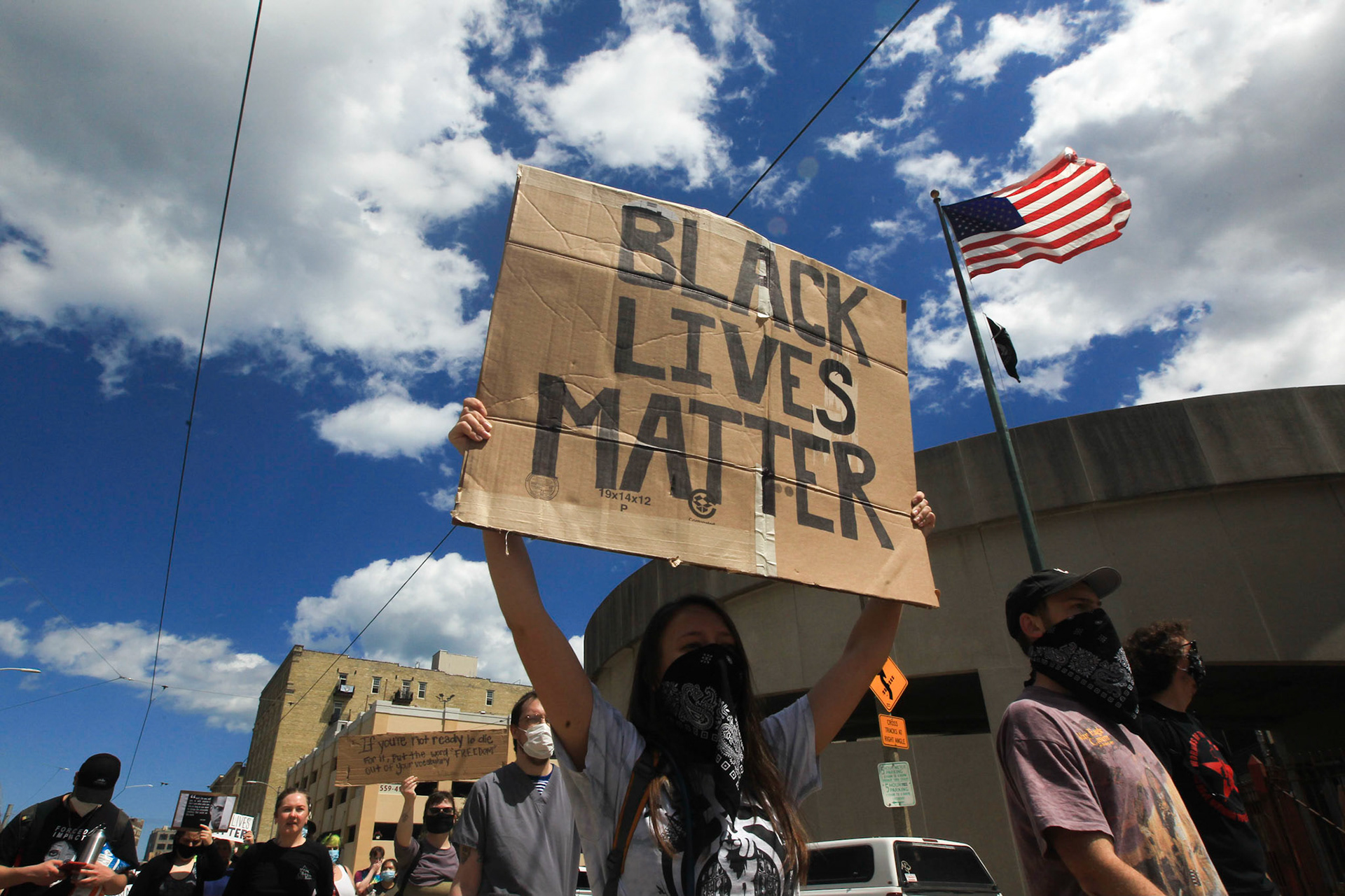 Thousands of people gathered on Downtown Milwaukee for the second day of protests for the death of George Floyd, who was murdered by a police officer in Minneapolis.