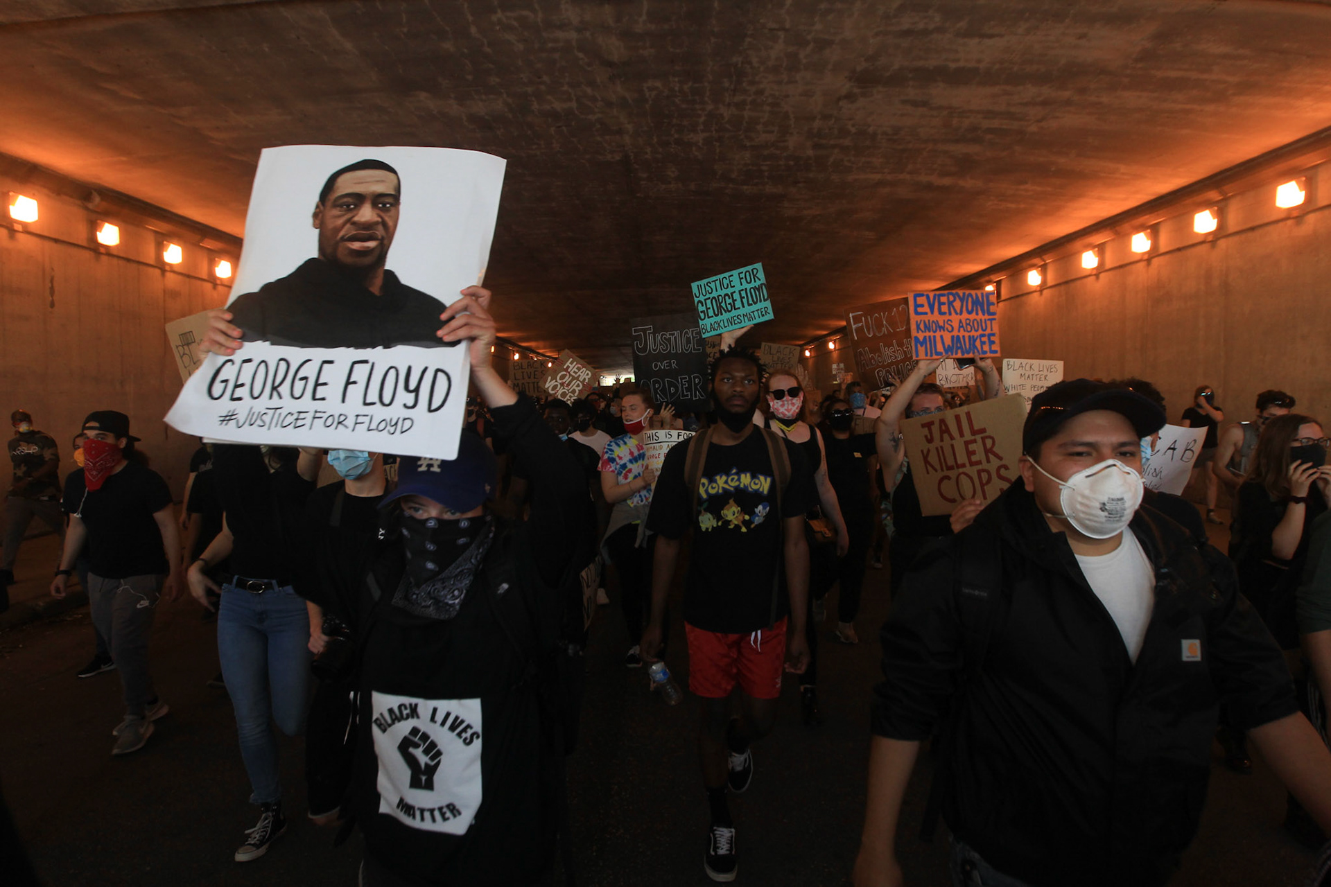 Thousands of people gathered on Downtown Milwaukee for the second day of protests for the death of George Floyd, who was murdered by a police officer in Minneapolis.