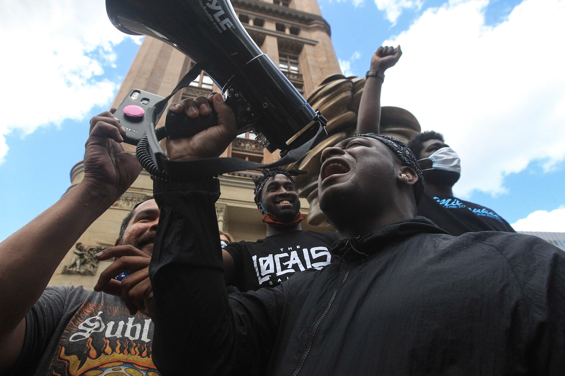 Thousands of people gathered on Downtown Milwaukee for the second day of protests for the death of George Floyd, who was murdered by a police officer in Minneapolis.