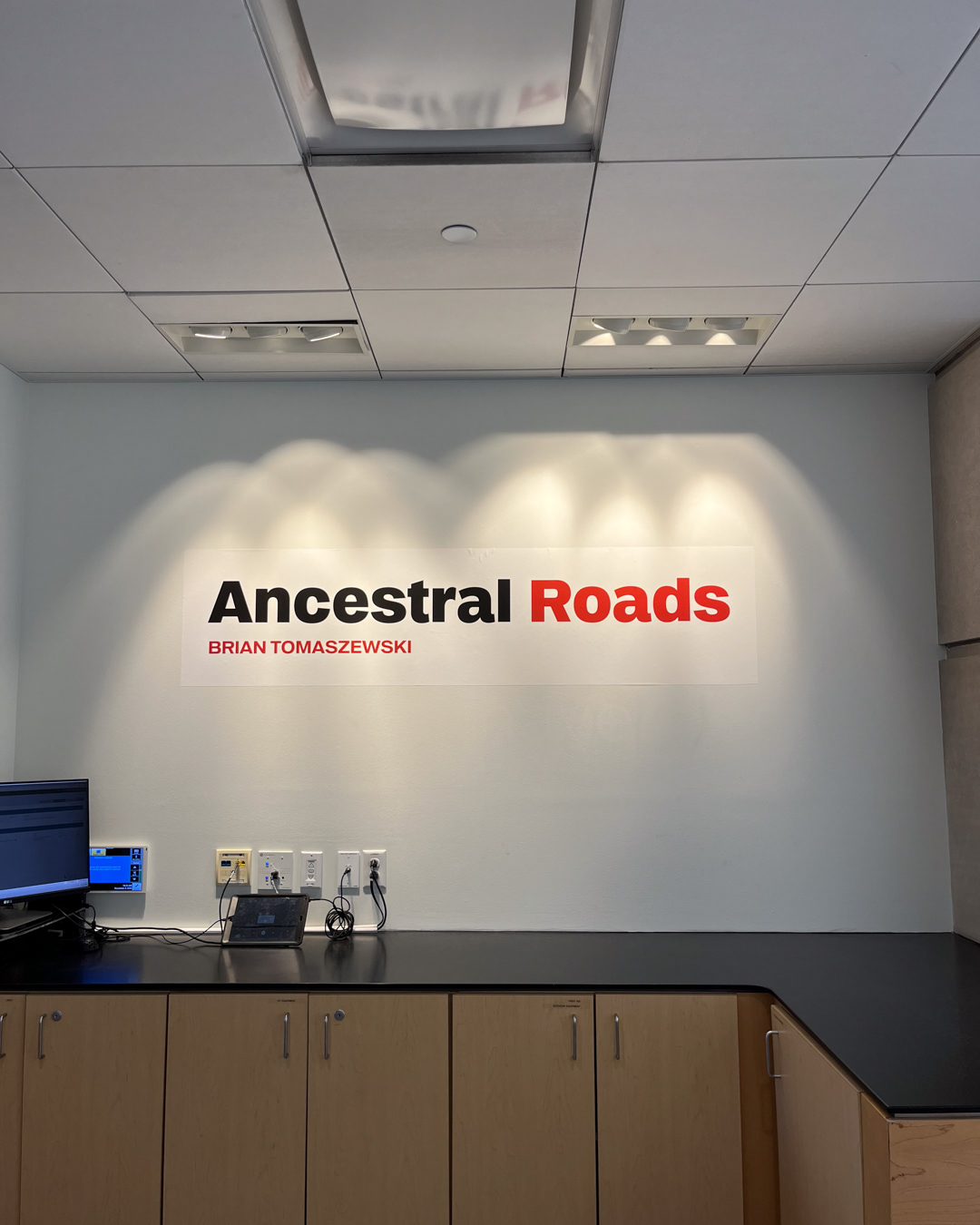 Title design at the entrance