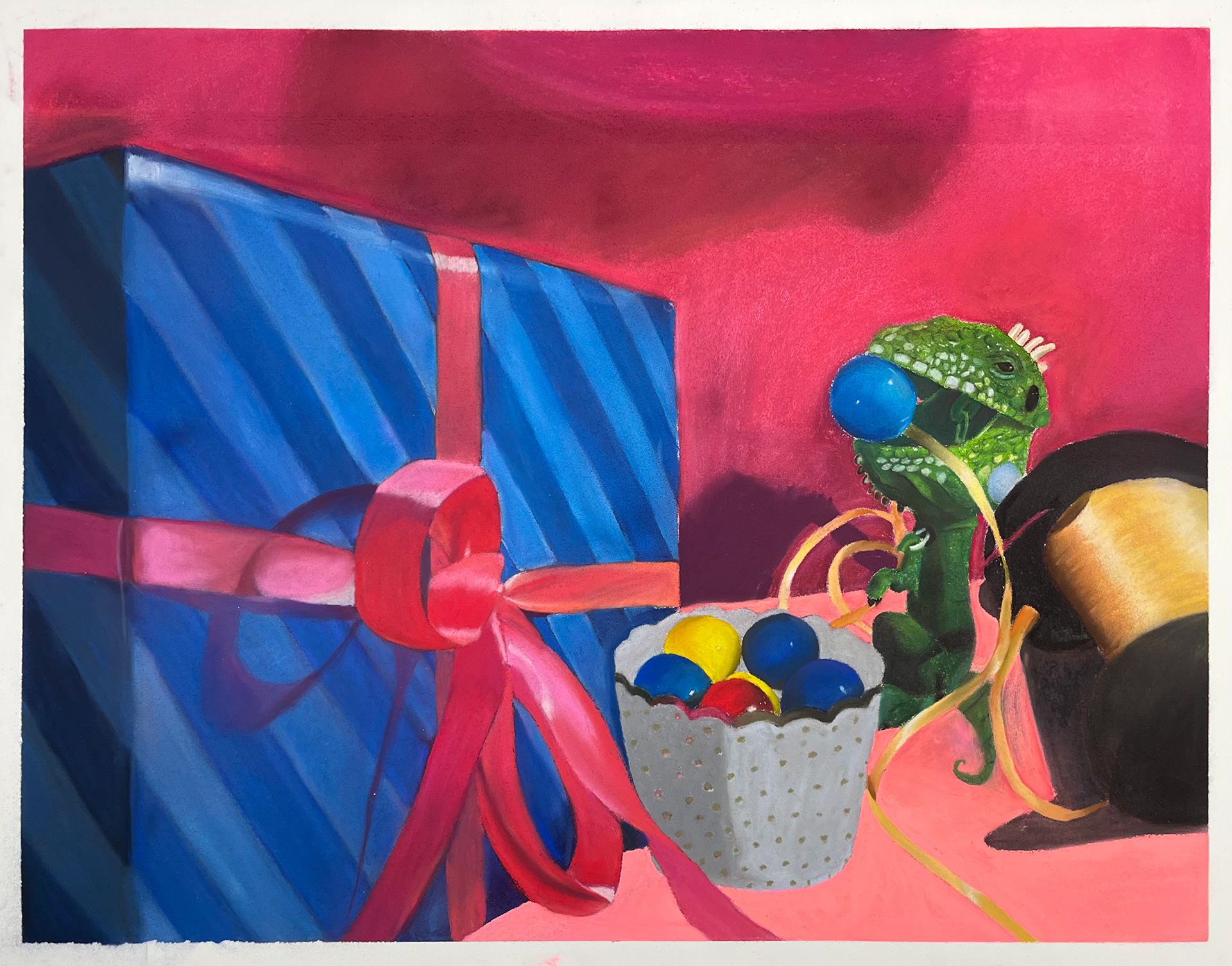 Picky Eater- Pastel on drawing paper. 