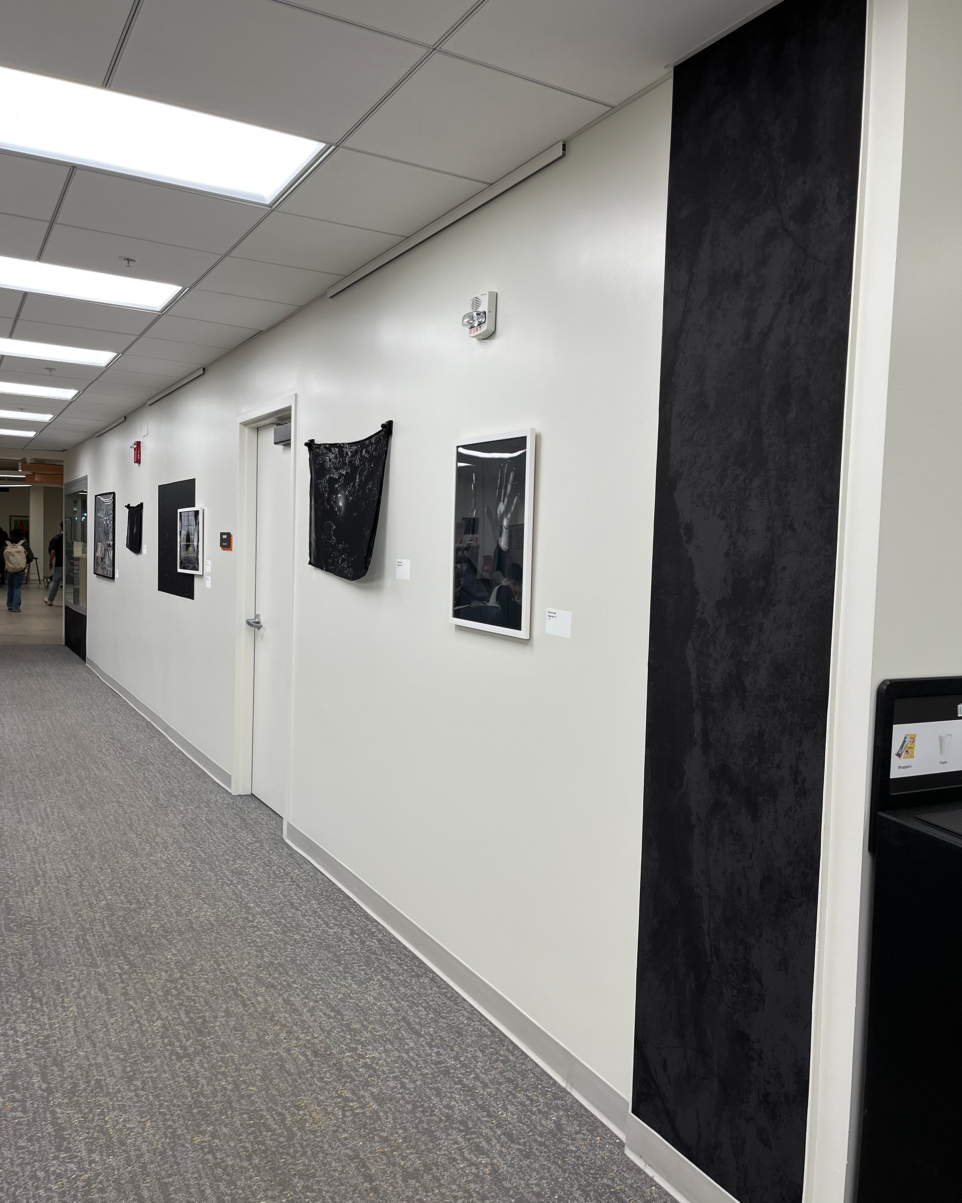 Vinyl texture design on the wall