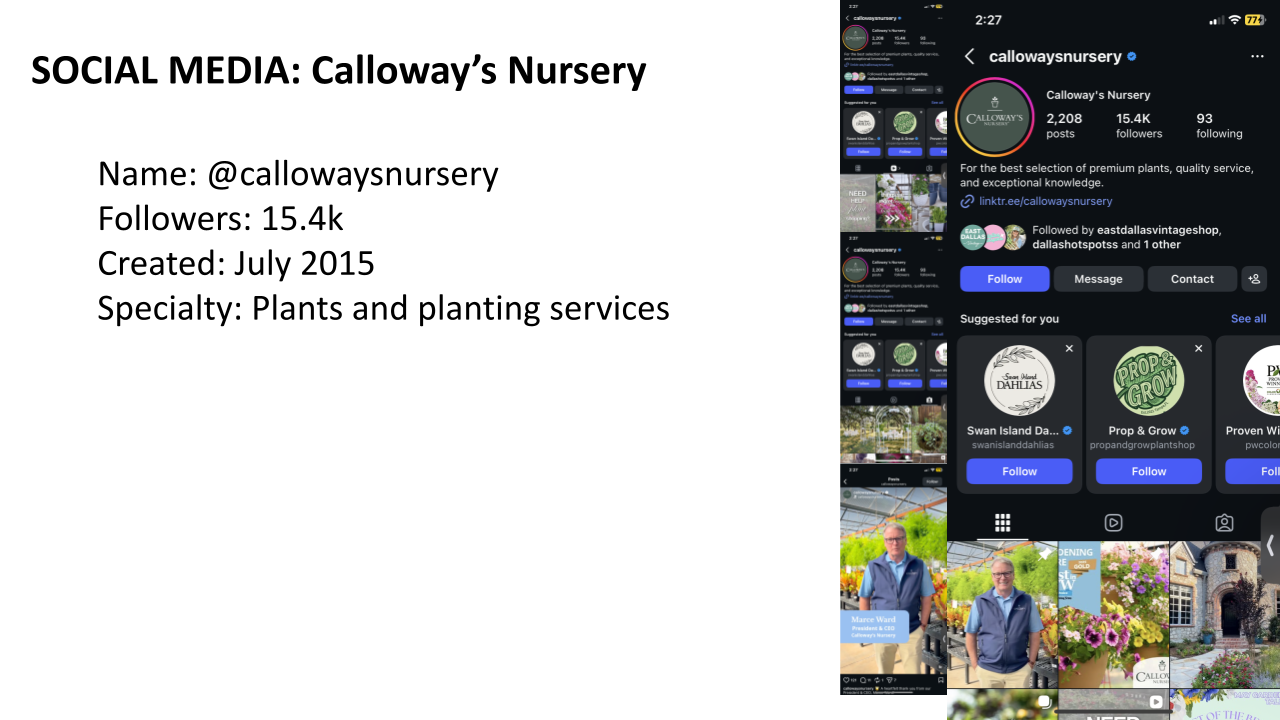 Calloway's Nursery - Instagram