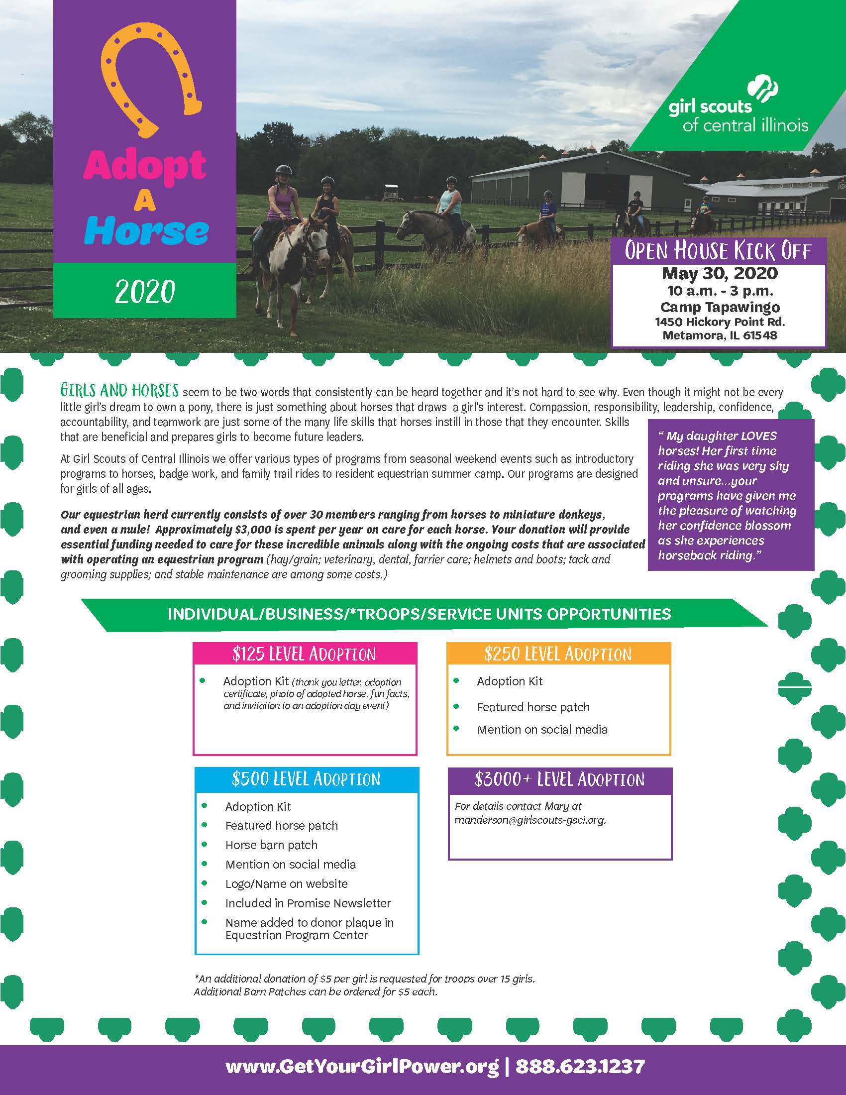 Adopt-A-Horse Flyer