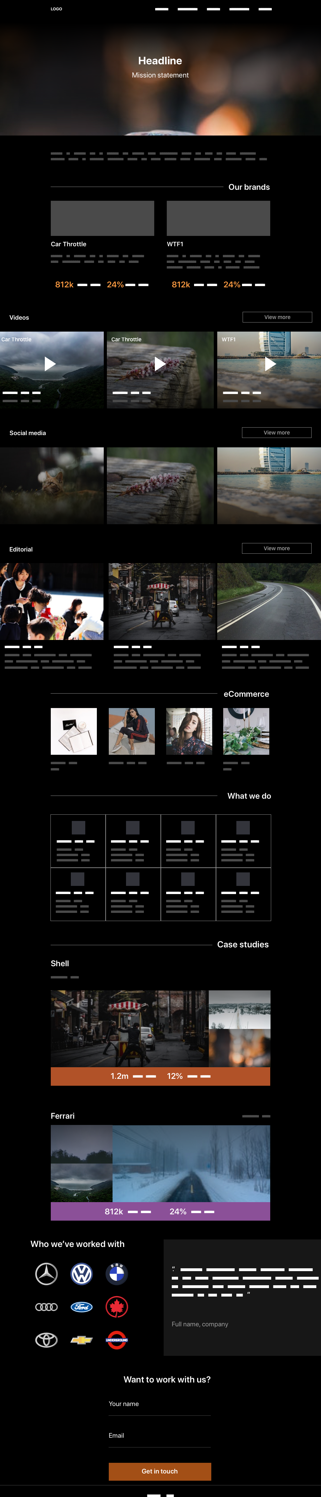 Homepage - desktop