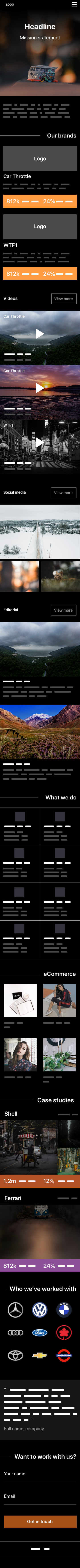 Homepage - mobile