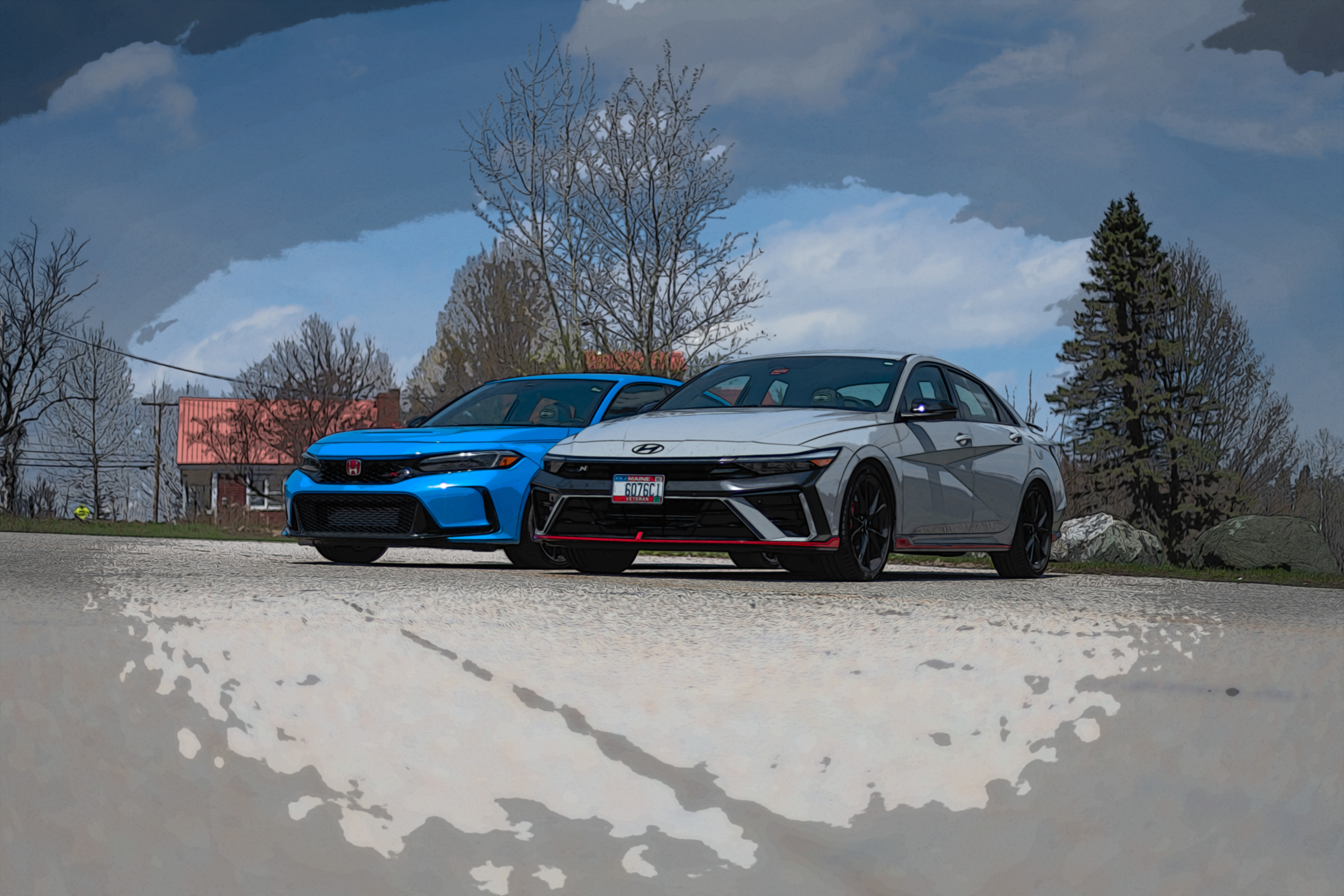 2024 Civic Type-R & 2026 Elantra N Front 3/4