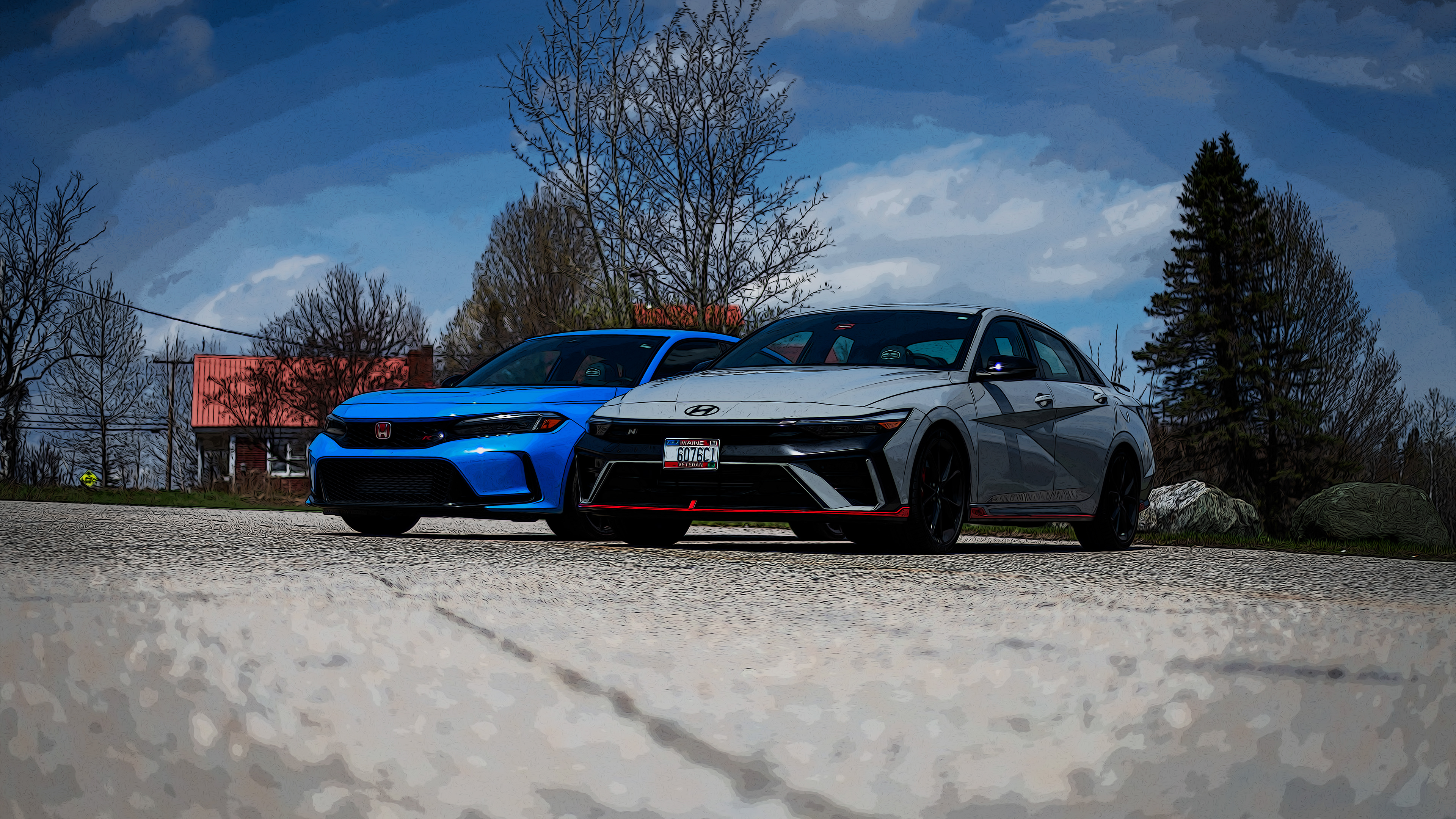 2024 Civic Type-R & 2026 Elantra N Front 3/4