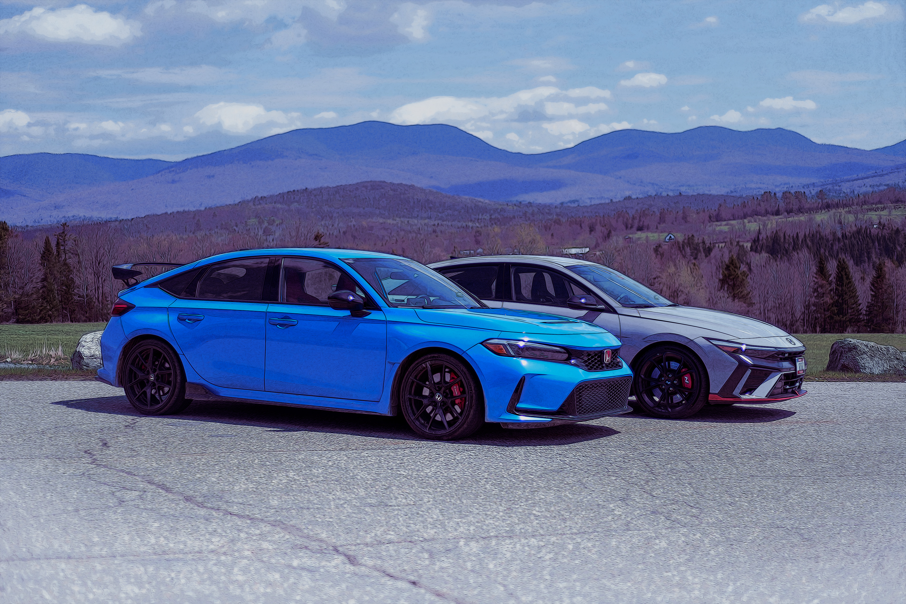 2024 Civic Type-R & 2026 Elantra N Front 3/4
