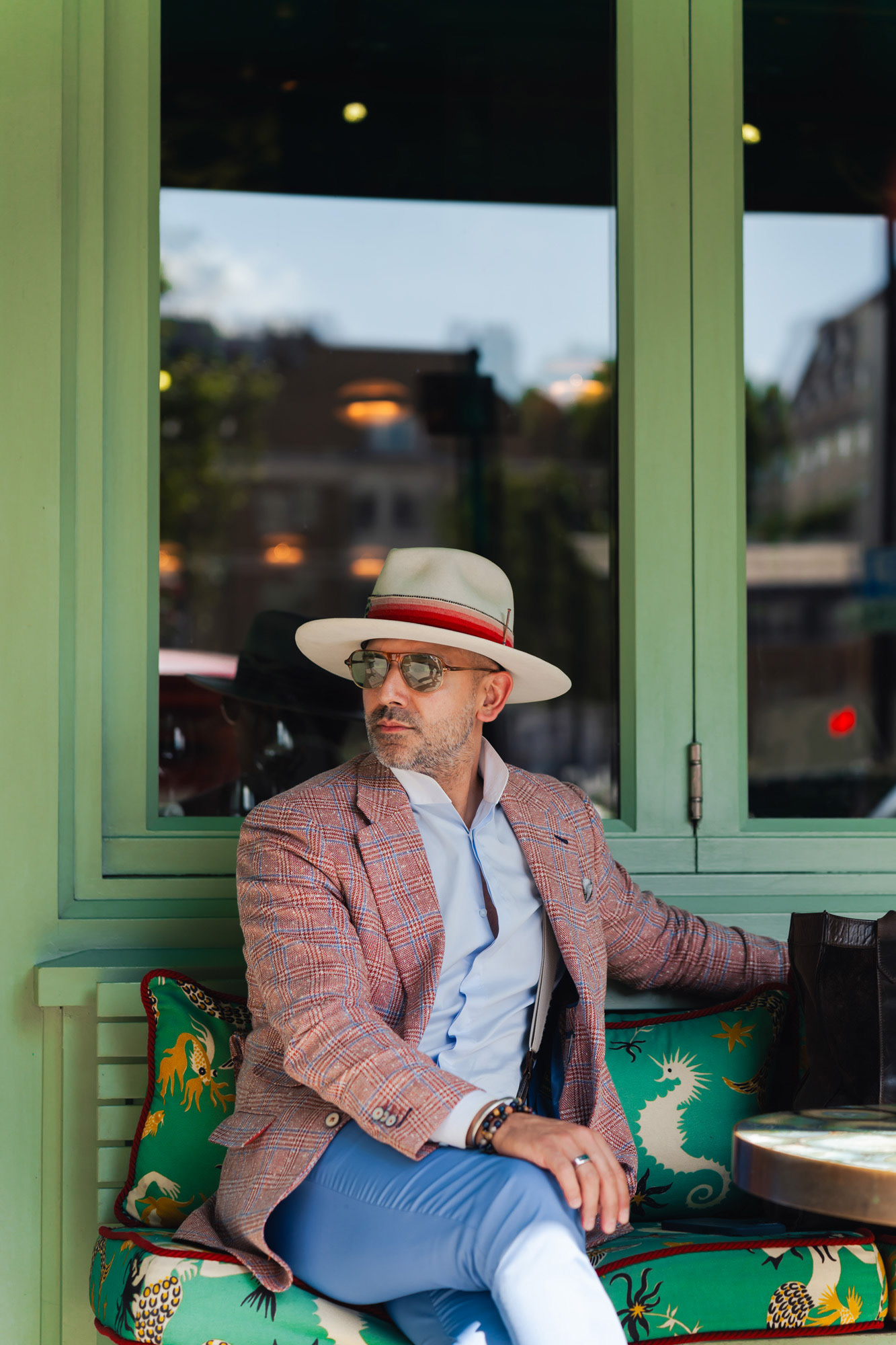 Candid portrait taken during a London photoshoot