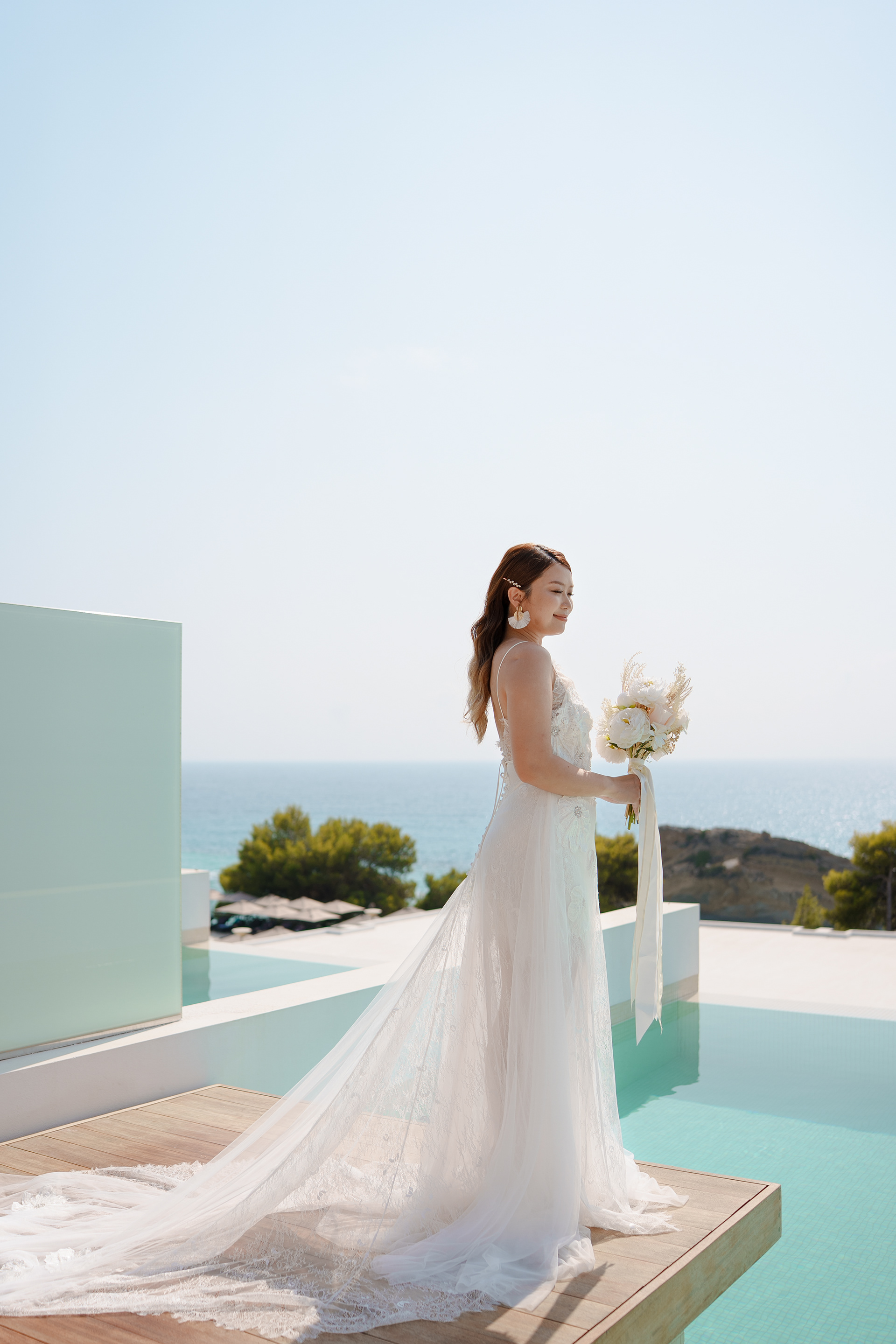 Cherry and Byron sharing a quiet moment during their island wedding