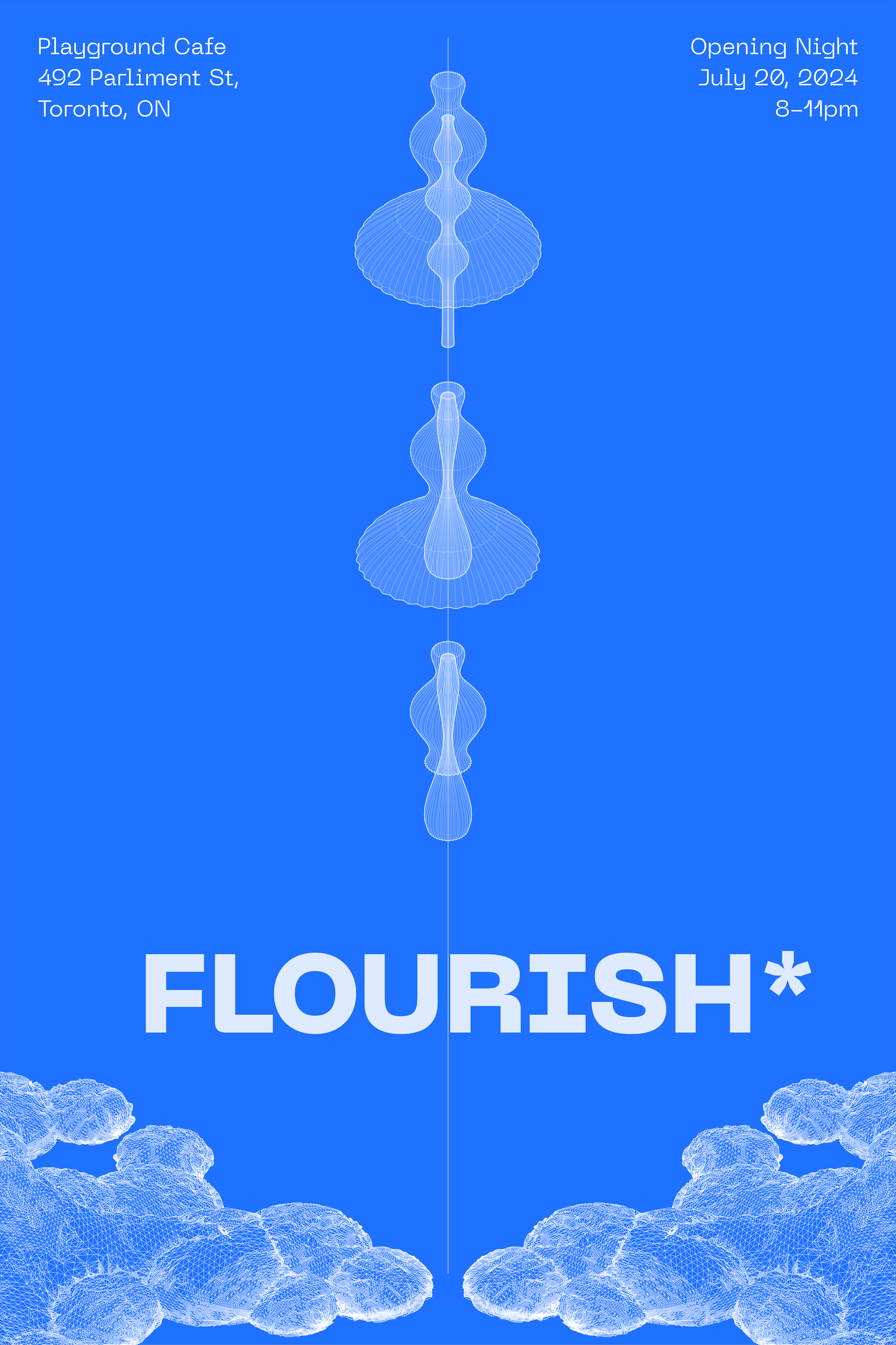 event poster blue