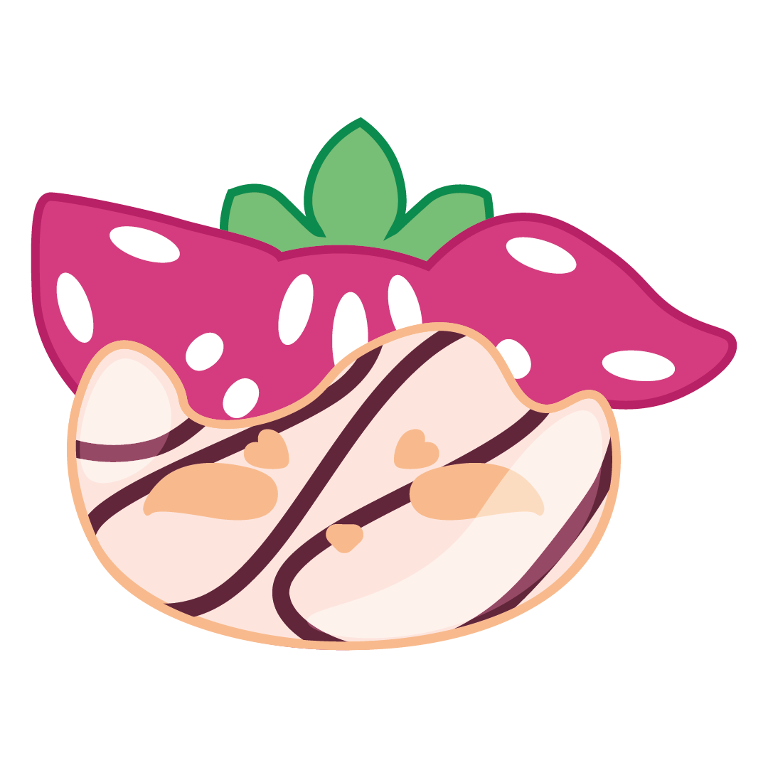 White Chocolate Covered Strawpurry