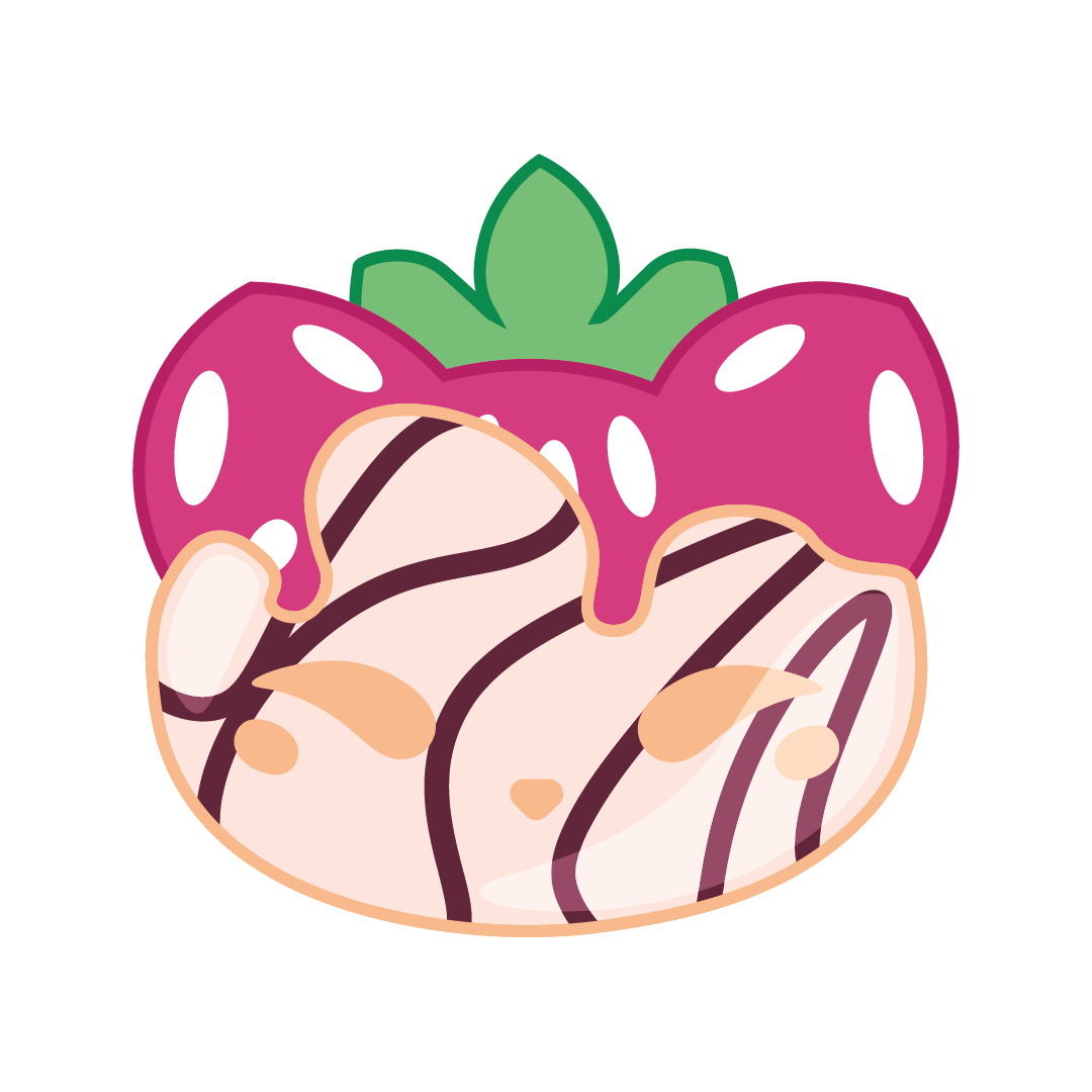White Chocolate Covered Strawpurry