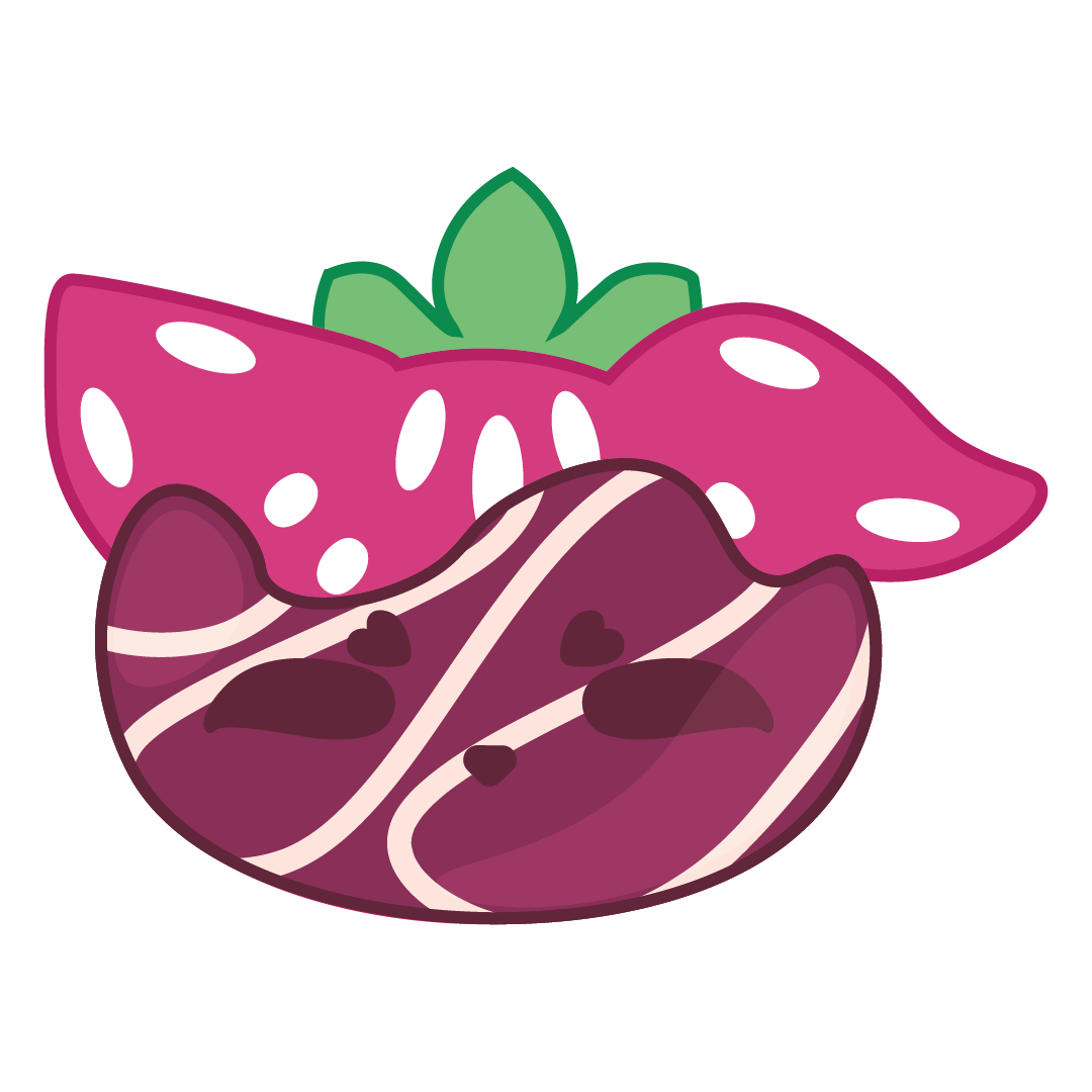 Milk Chocolate Covered Strawpurry