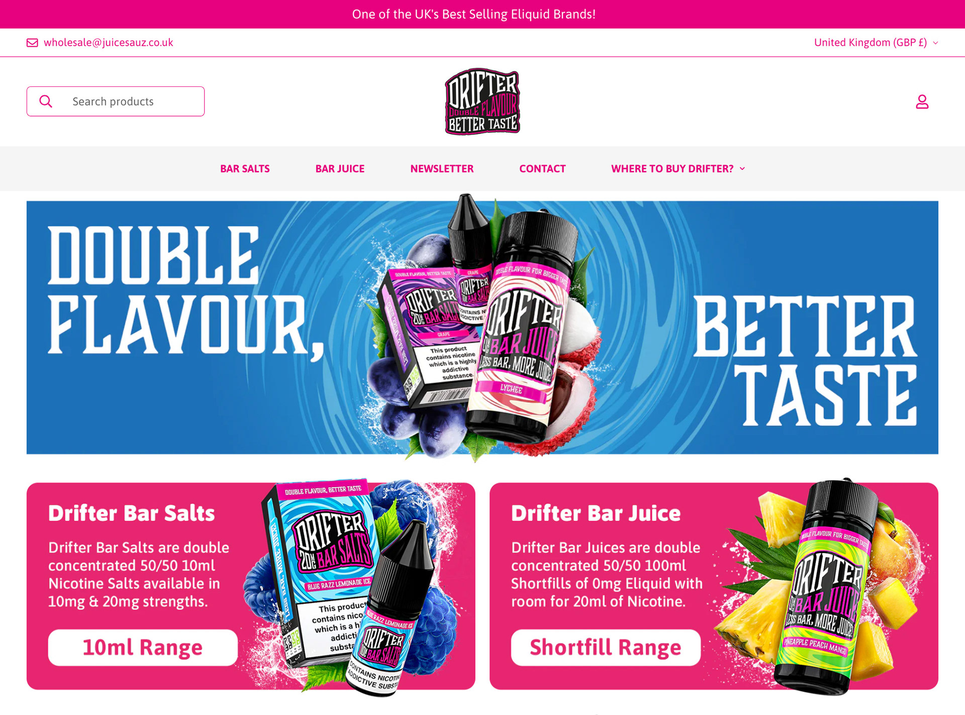 Drifter website redesign