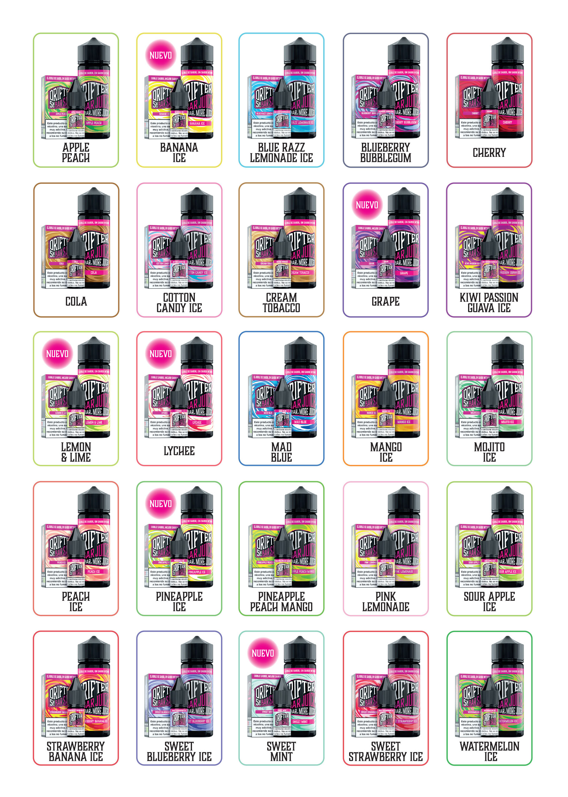 A5 flavour menu for Madrid Expo (back)