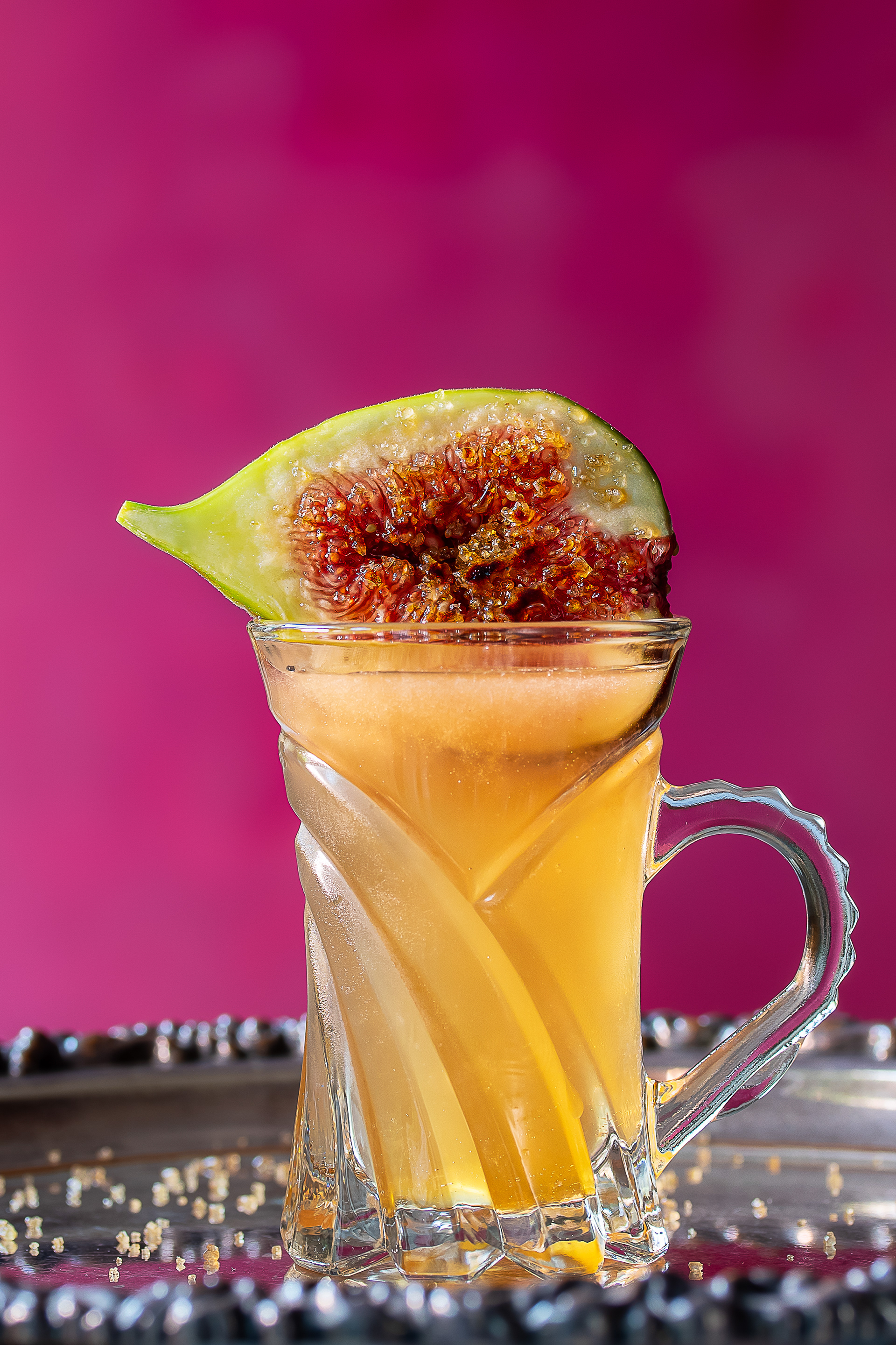 min fig sour signature cocktail