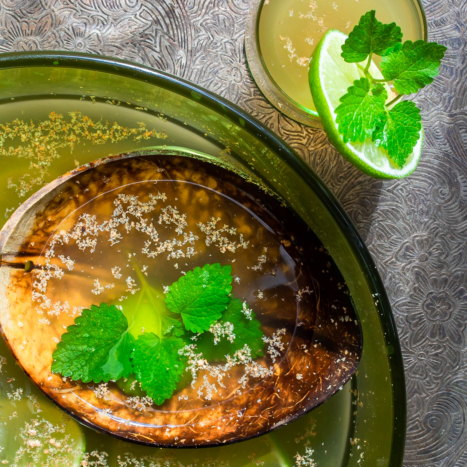 arrack punch with coconut shell, featured by @ceylonarrack, menu development project