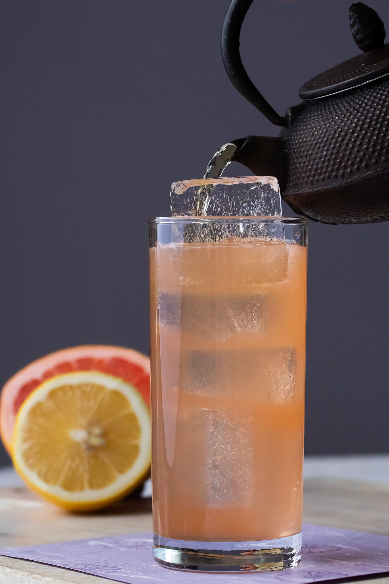 pouring shochu sling: bespoke cocktail