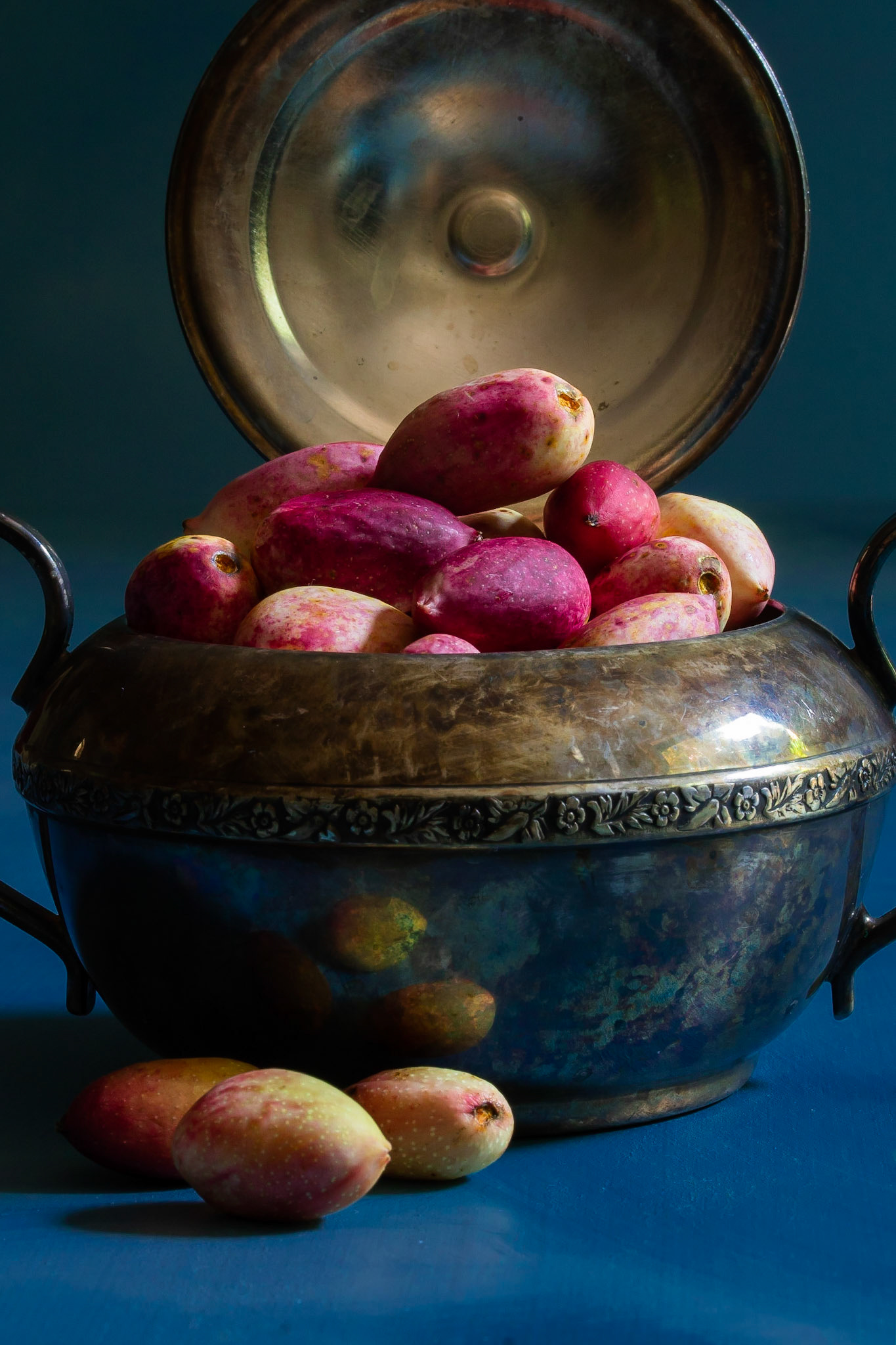 pistachios in vintage sugar bowl, shortlisted pink lady food photographer of the year 2020