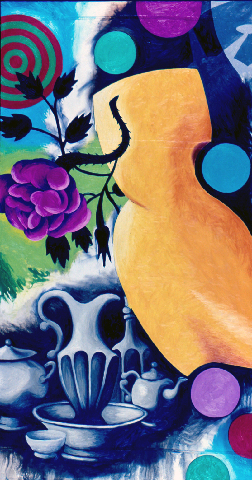The Rose and the Chinamaker, 60” x 32,” Oil on Canvas, 1992 SOLD