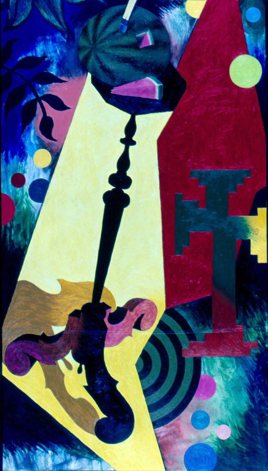 Melon and Cross, 60” x 32,” Oil on Canvas, 1993 SOLD