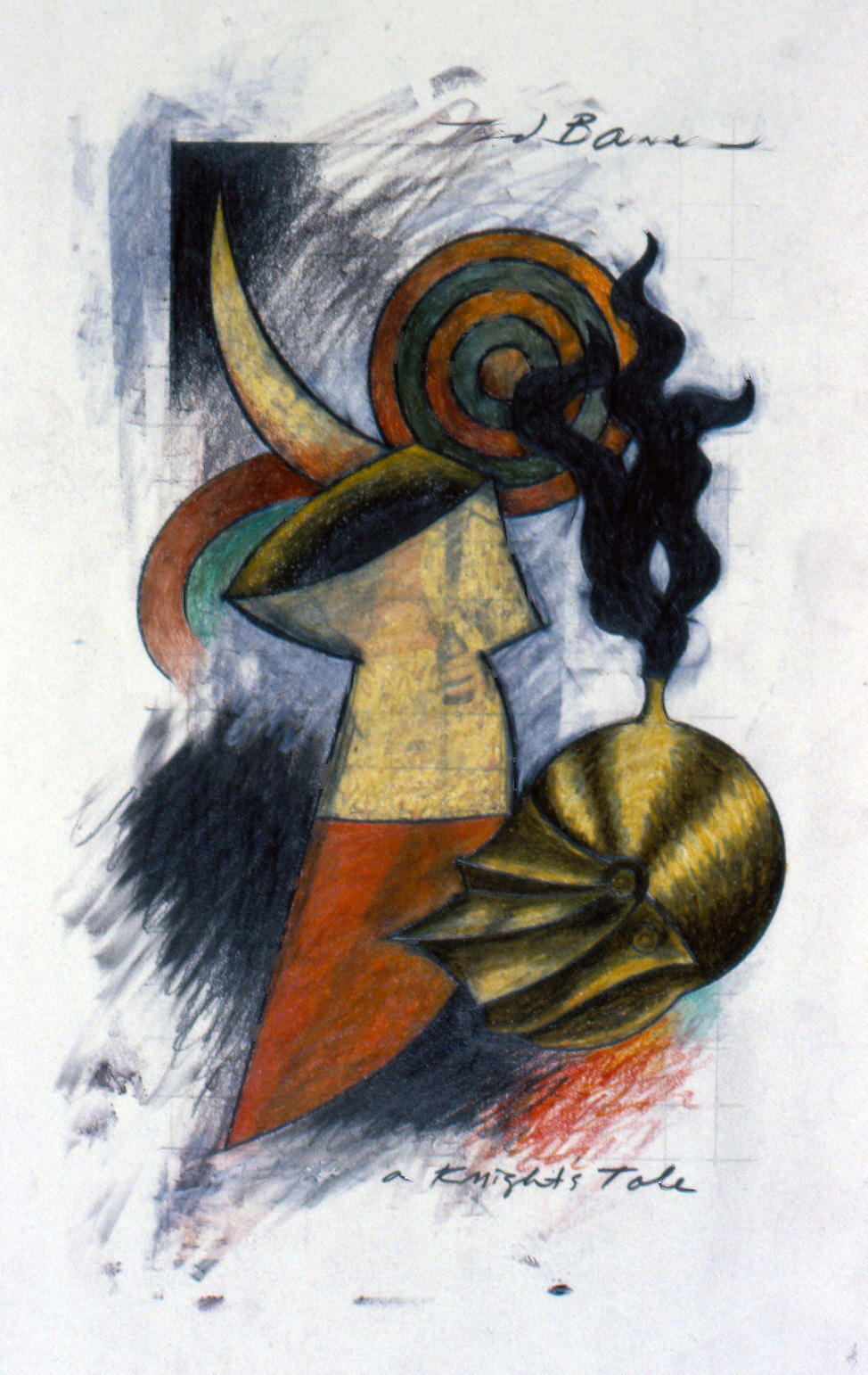 A Knights Tale, 15” x11,” Mixed Media on Paper, 1991 SOLD