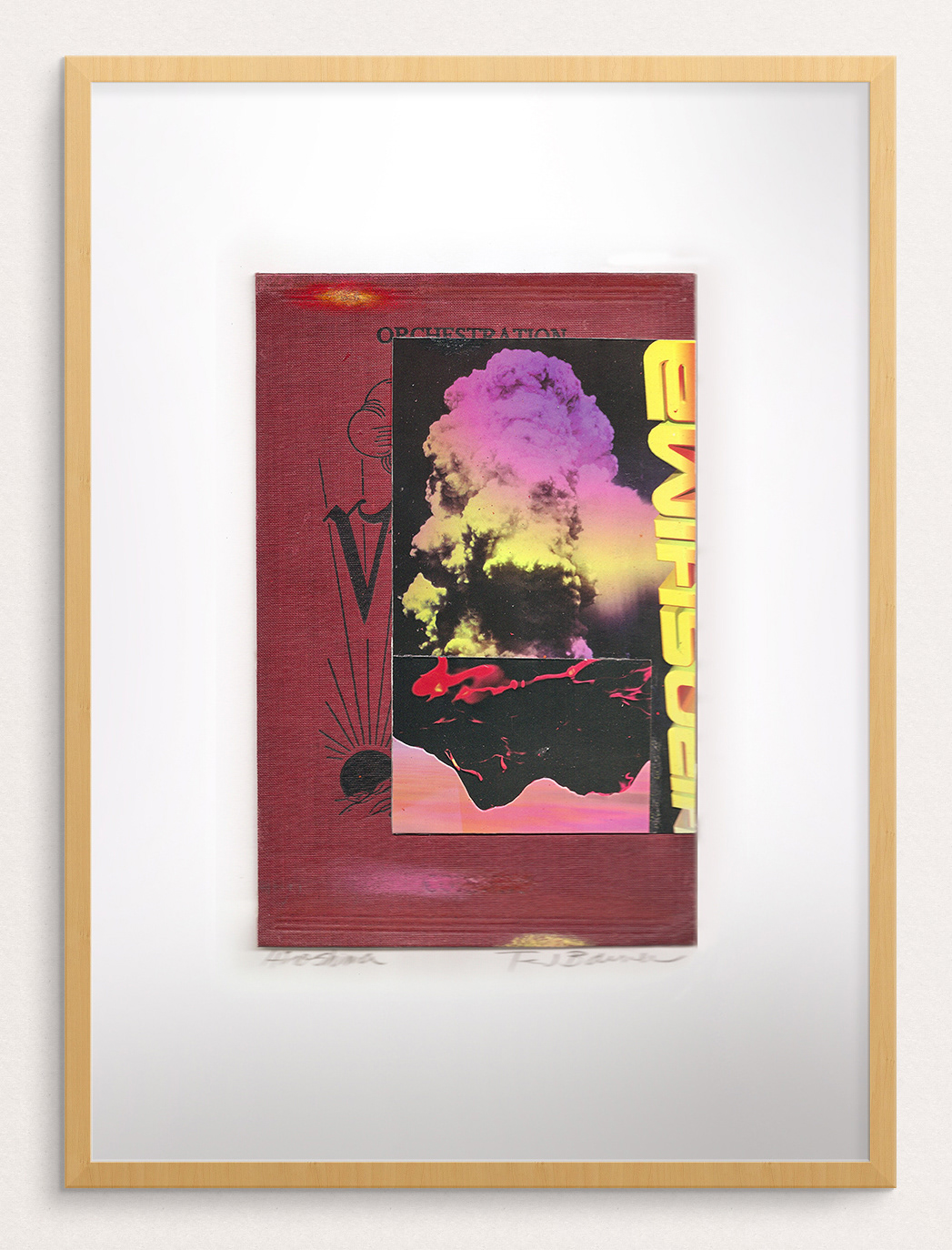 Hiroshima, Mixed Media Collage, 15" x 11" framed