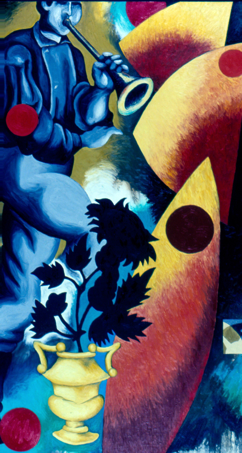 Running with the Rich Young Ruler, 60” x 32,” Oil on Canvas, 1990 SOLD