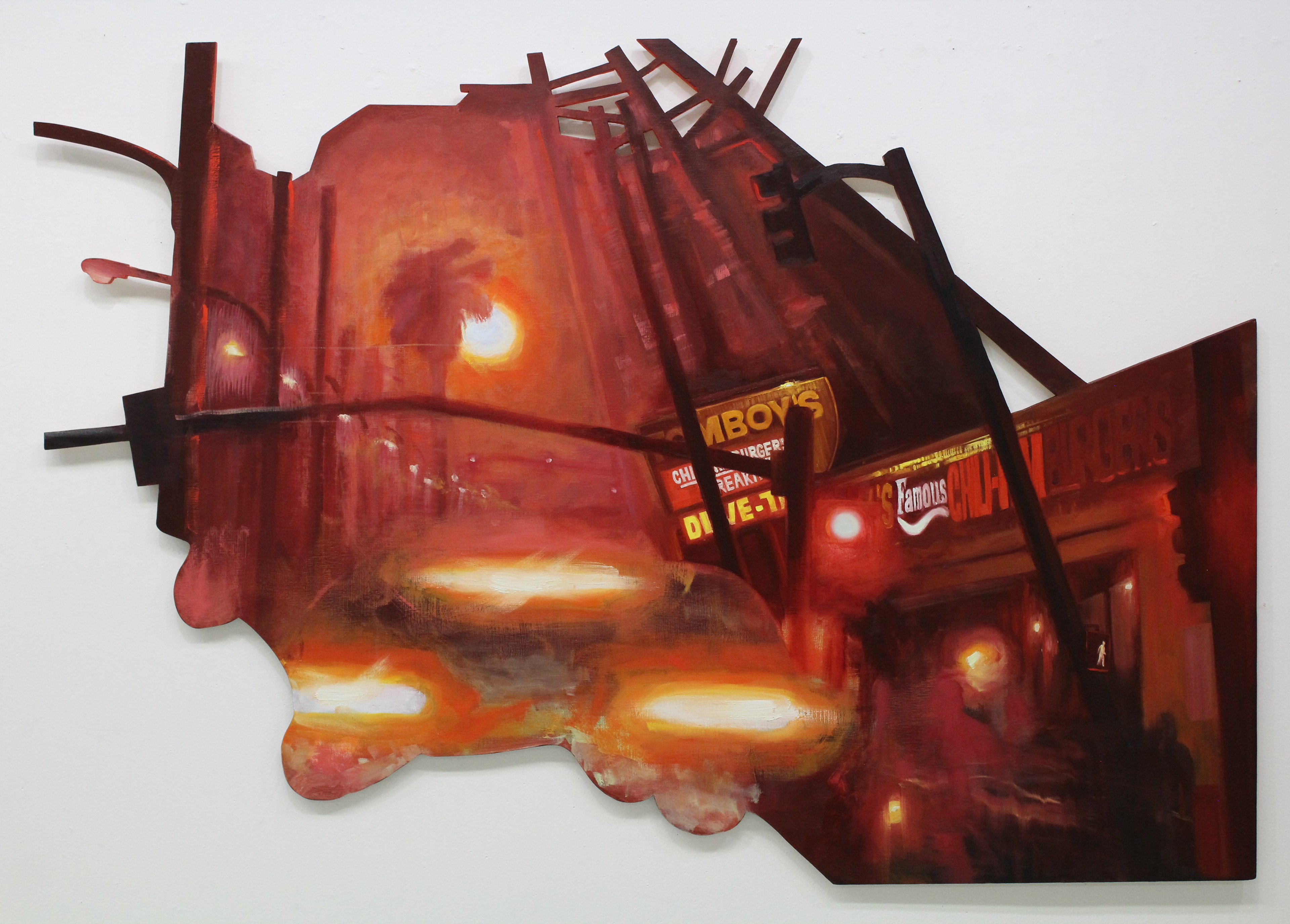 "Invasive Species" 2025, oil on wood, 42" x 60"