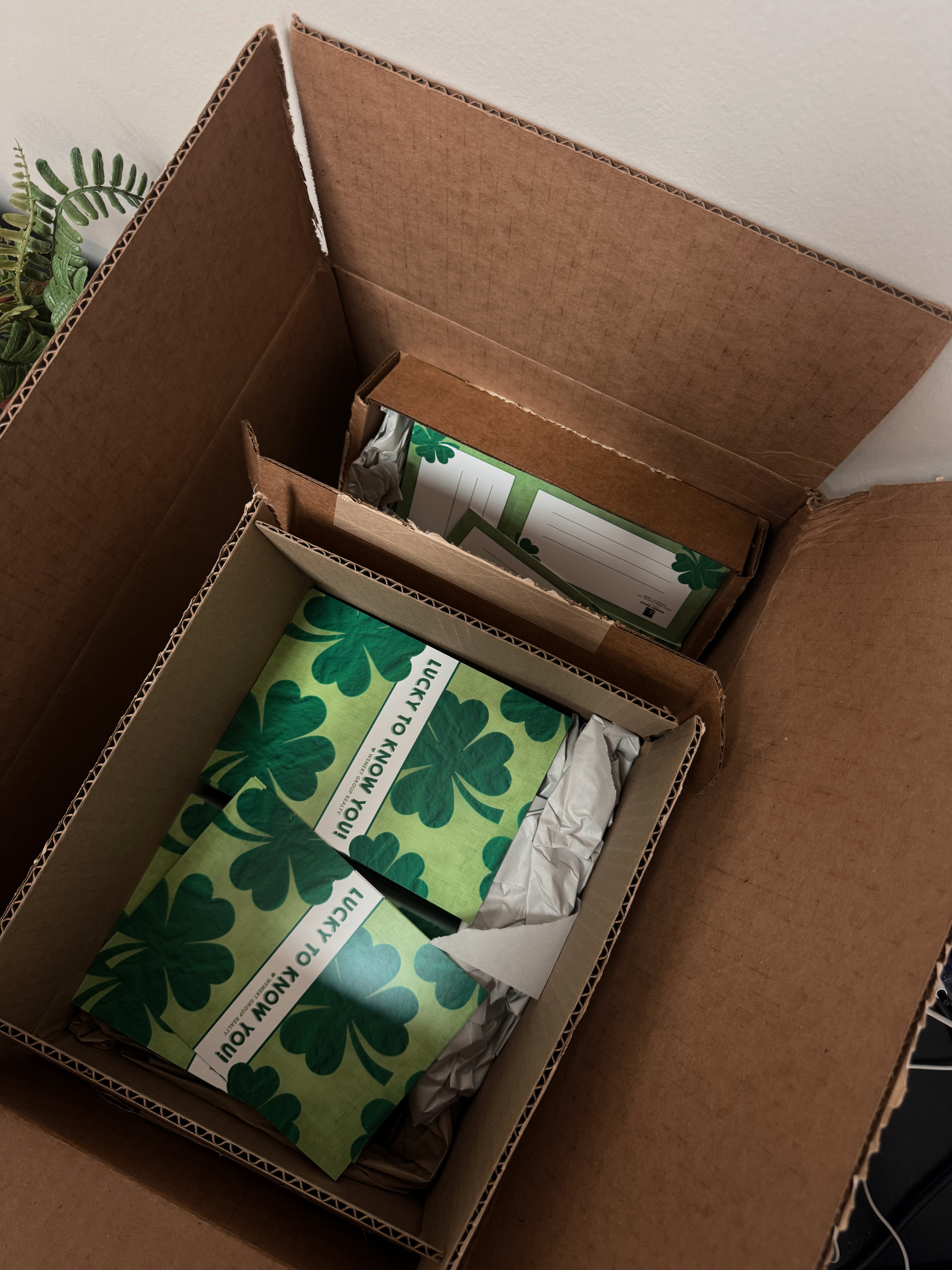 St. Patricks Day Lucky to know you cards for database followup