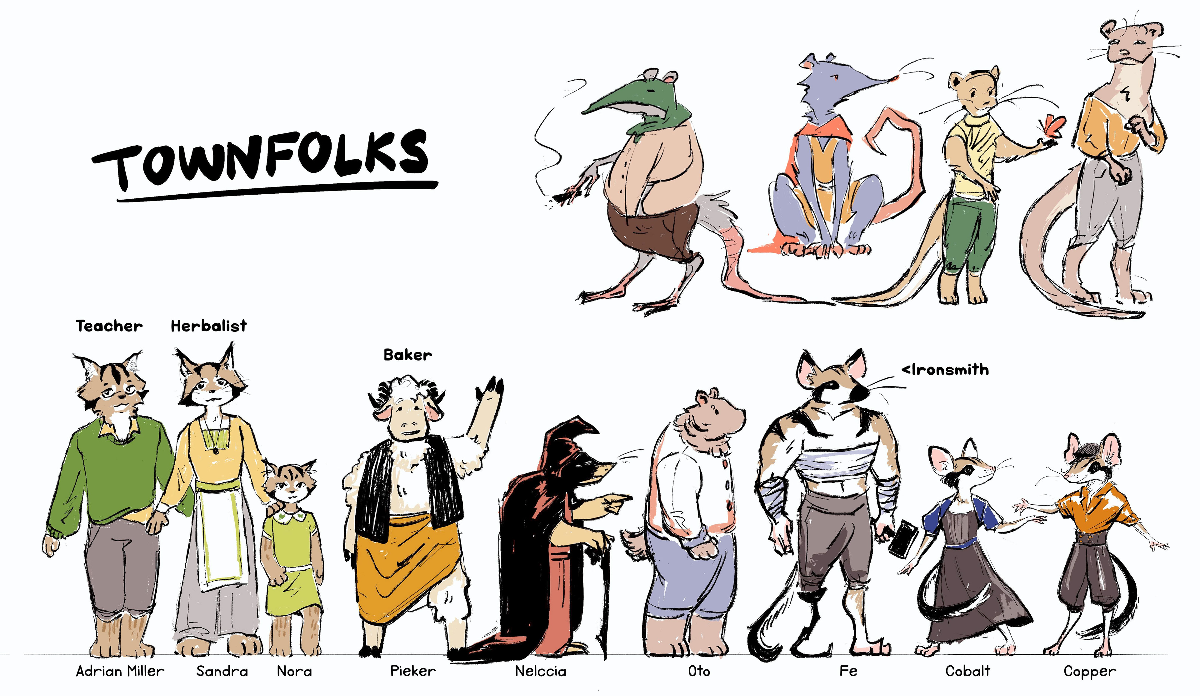First Character Designs