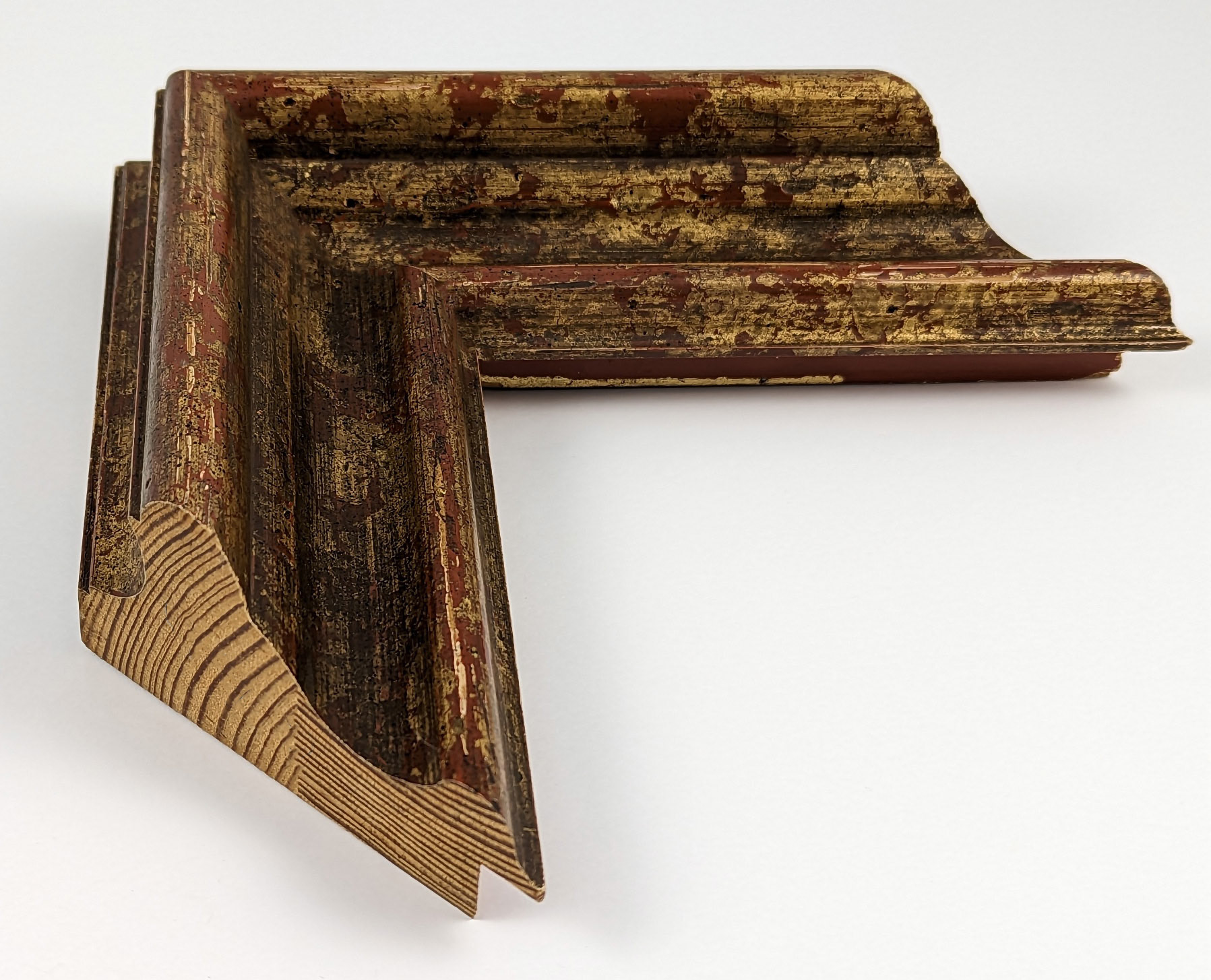 922 - 80x50 - φύλλο χρυσού αντικέ, ξύλο πεύκο