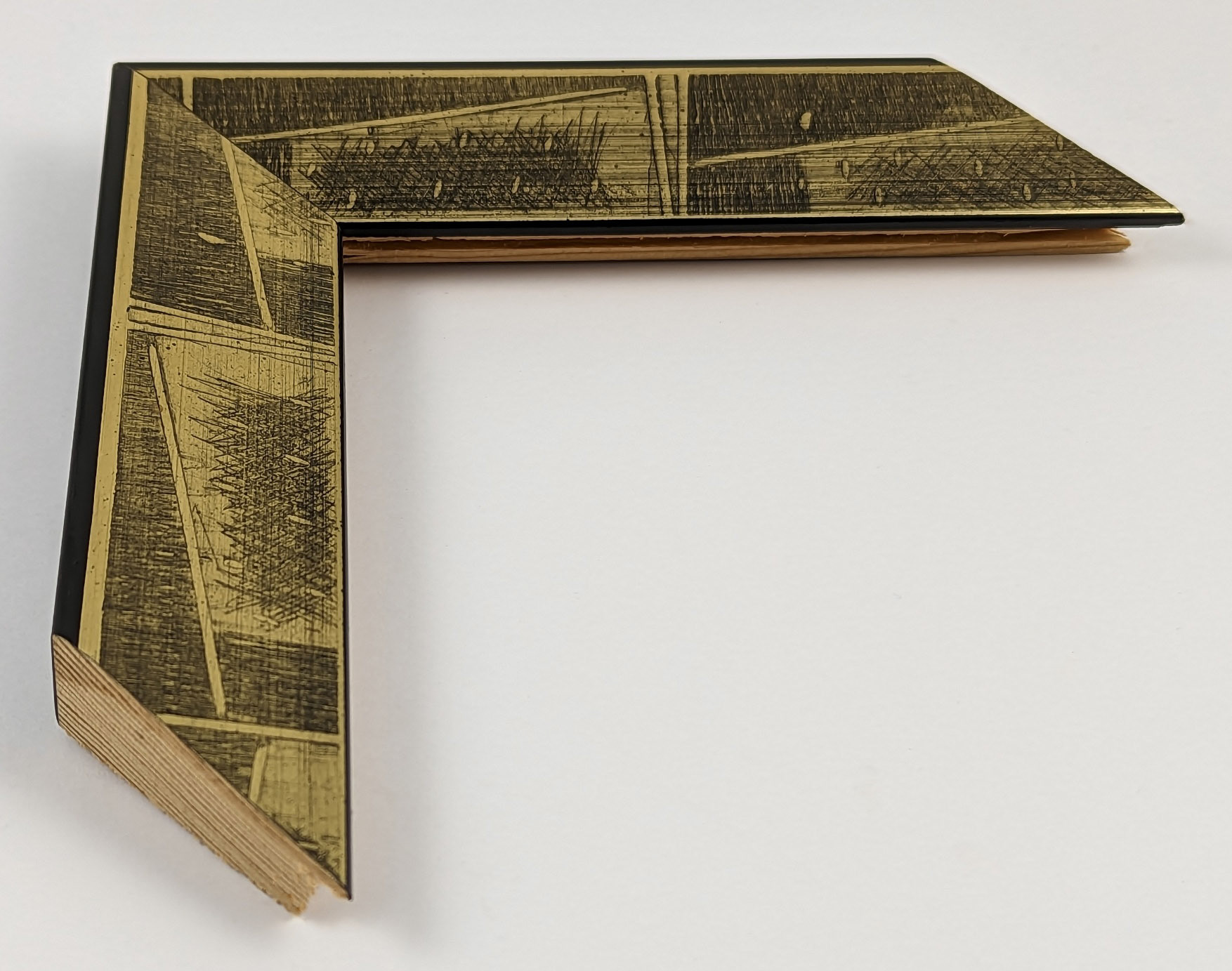 492 - 40x20 - χρυσό μαύρο, ξύλο πεύκο