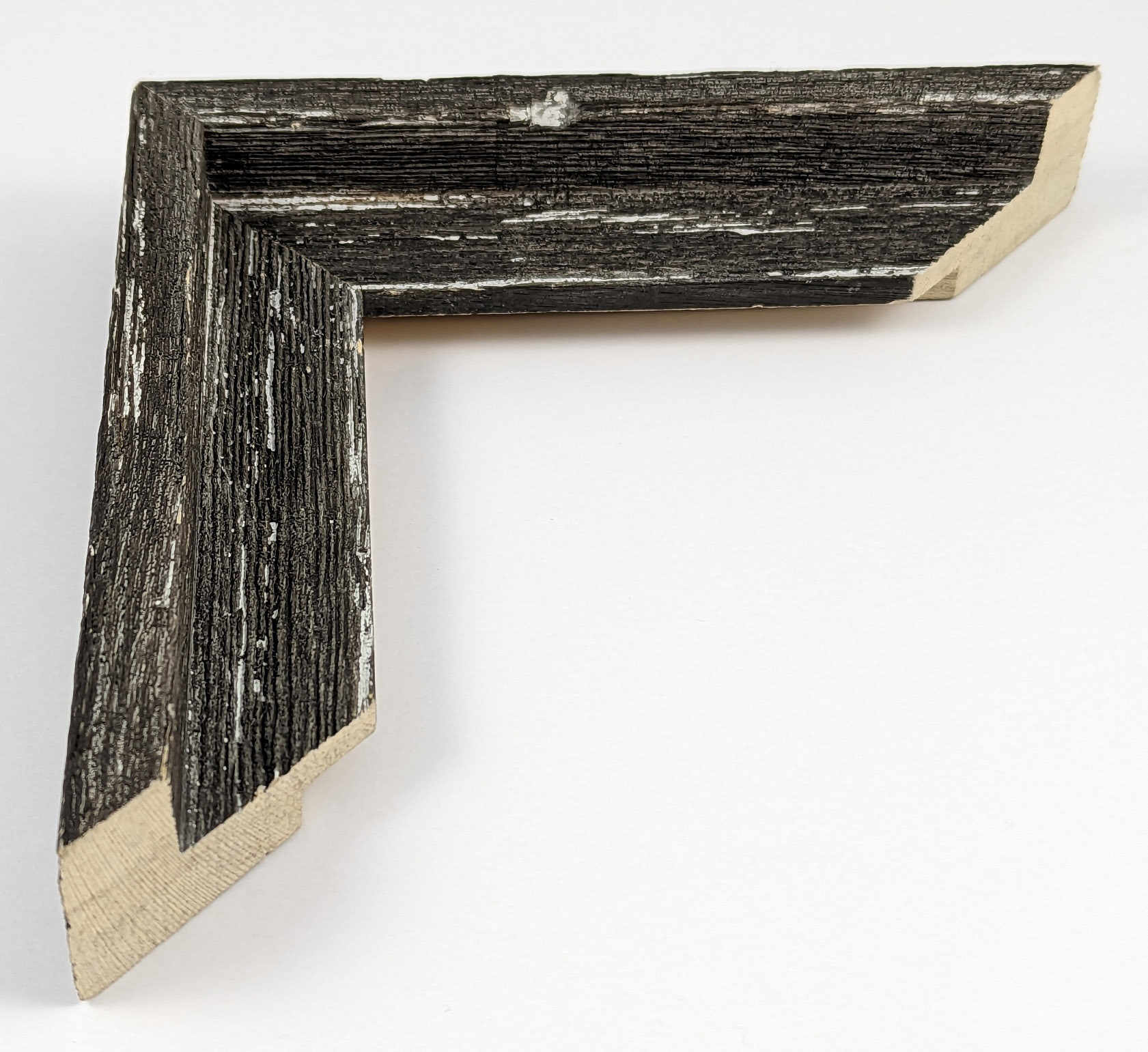 A58 - 45x35 - αντικέ ξυσμένη μαύρη σκοτία, ξύλο εκτός ΕΕ δίχως σαράκι