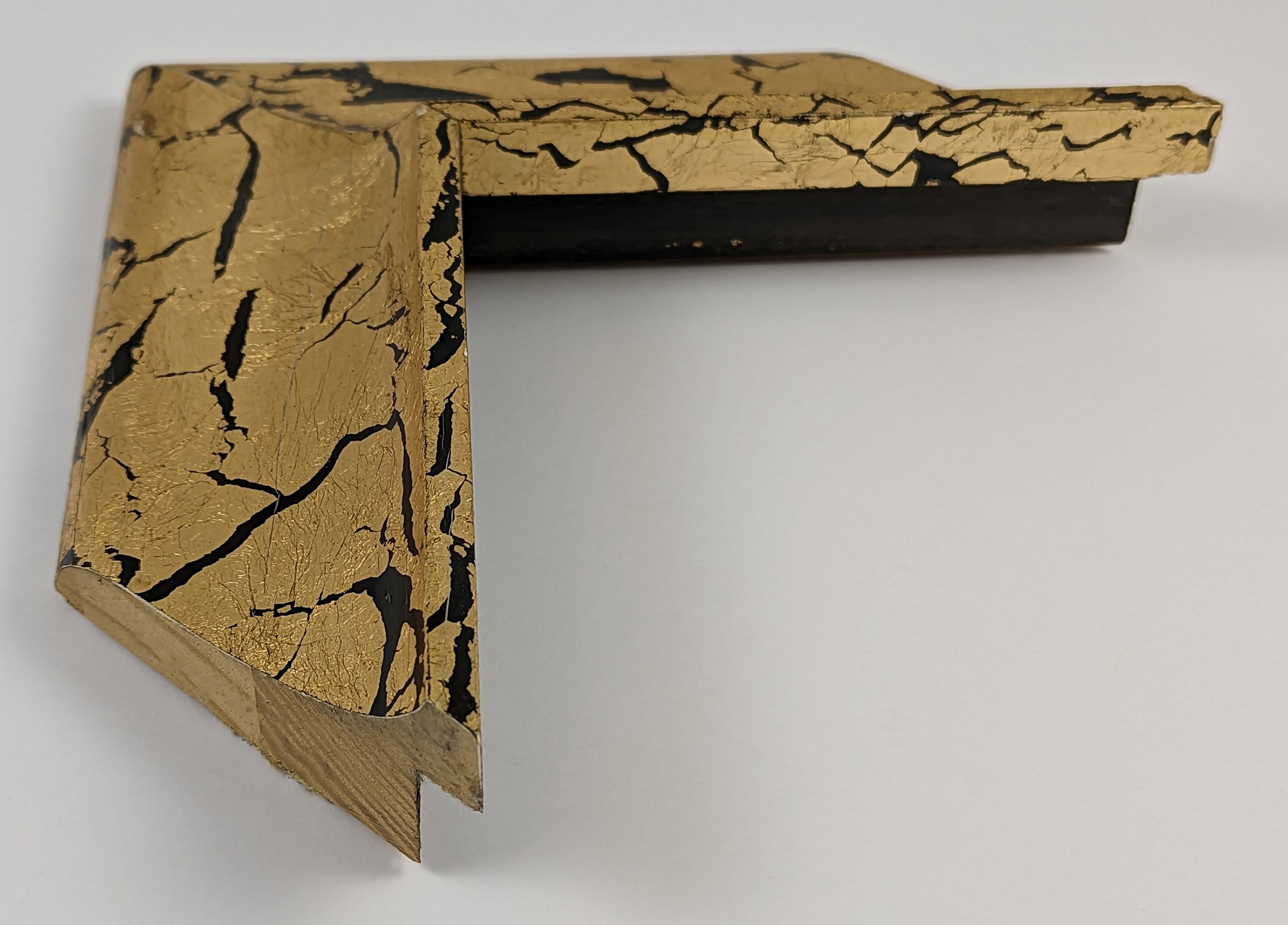 2417 - 75x45 - φύλλο χρυσού μαύρο, ξύλο πεύκο