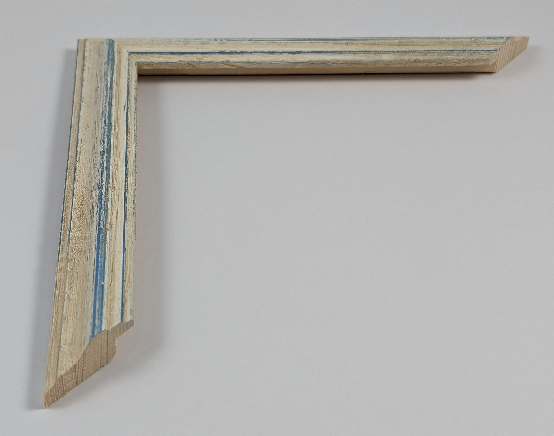 A5231 - 25x15 - λευκό ντεκαπέ με μπλε, ξύλο πεύκο