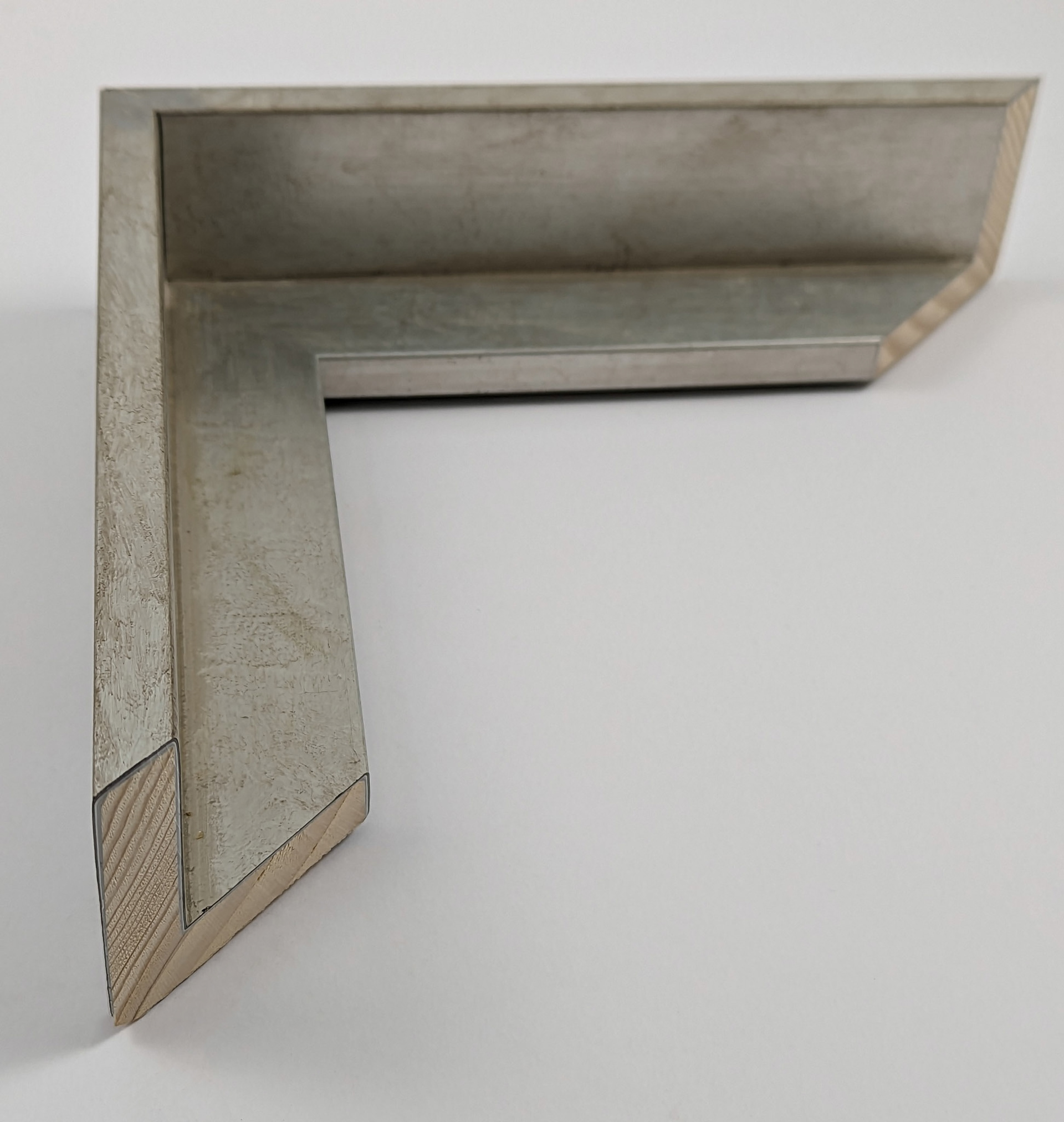 A5008 - 40x50 - σκοτία φύλλο ασήμι, ξύλο πεύκο