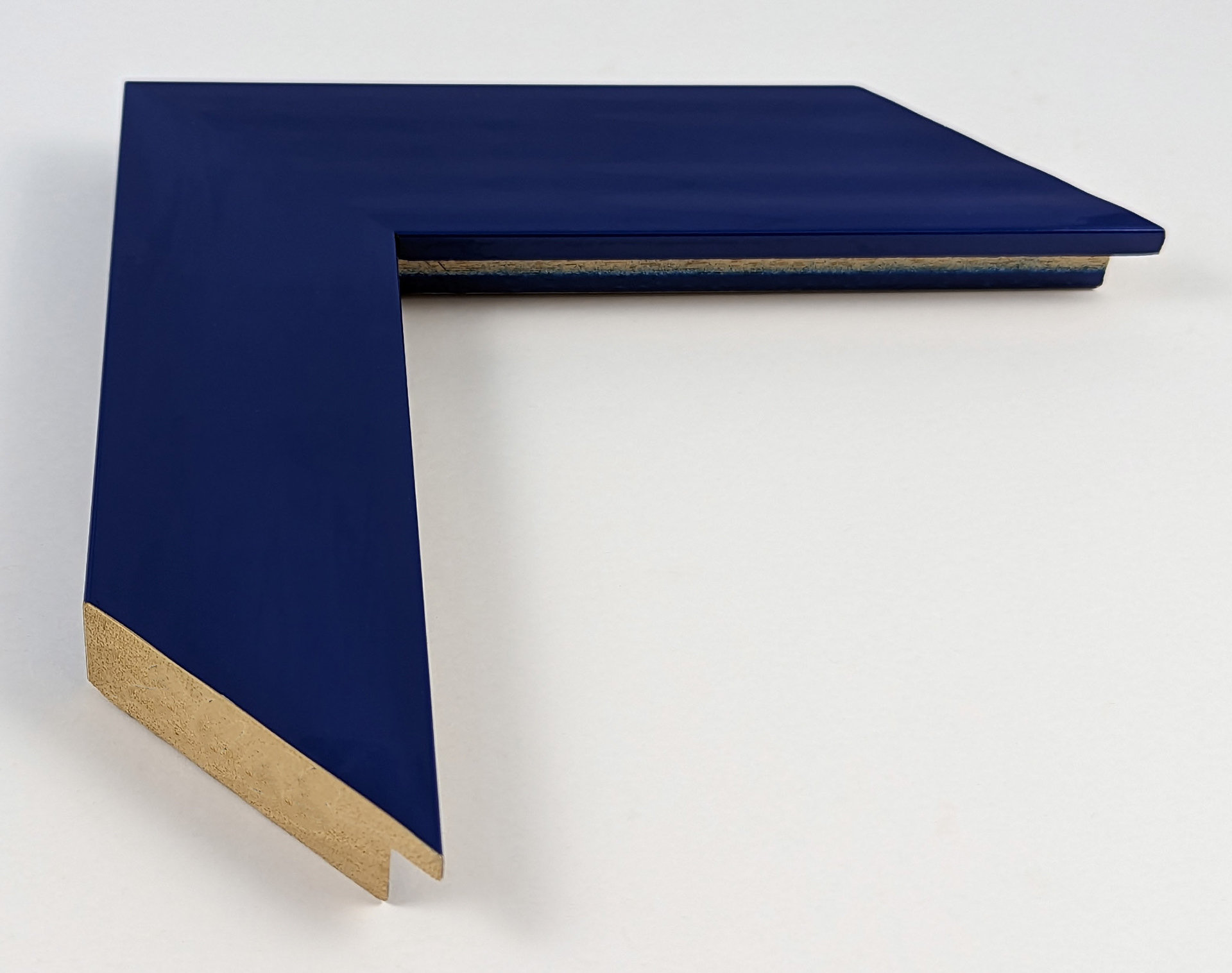 2468 - 55x20 - μπλε λάκα γυαλιστερή, ξύλο αγιούζ