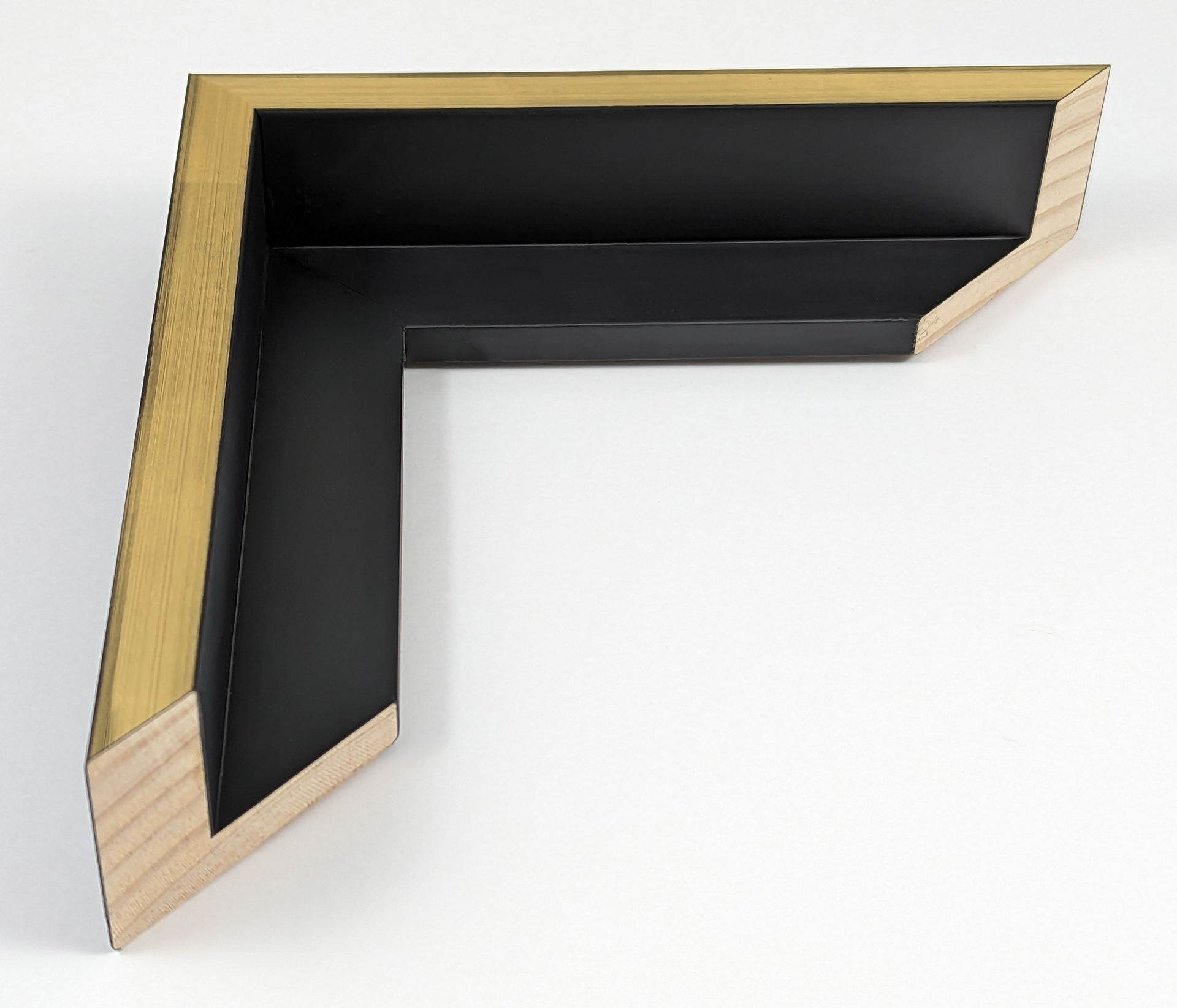 A5220 - 45x45 - σκοτία μαύρη με φύλλο χρυσού, ξύλο πεύκο