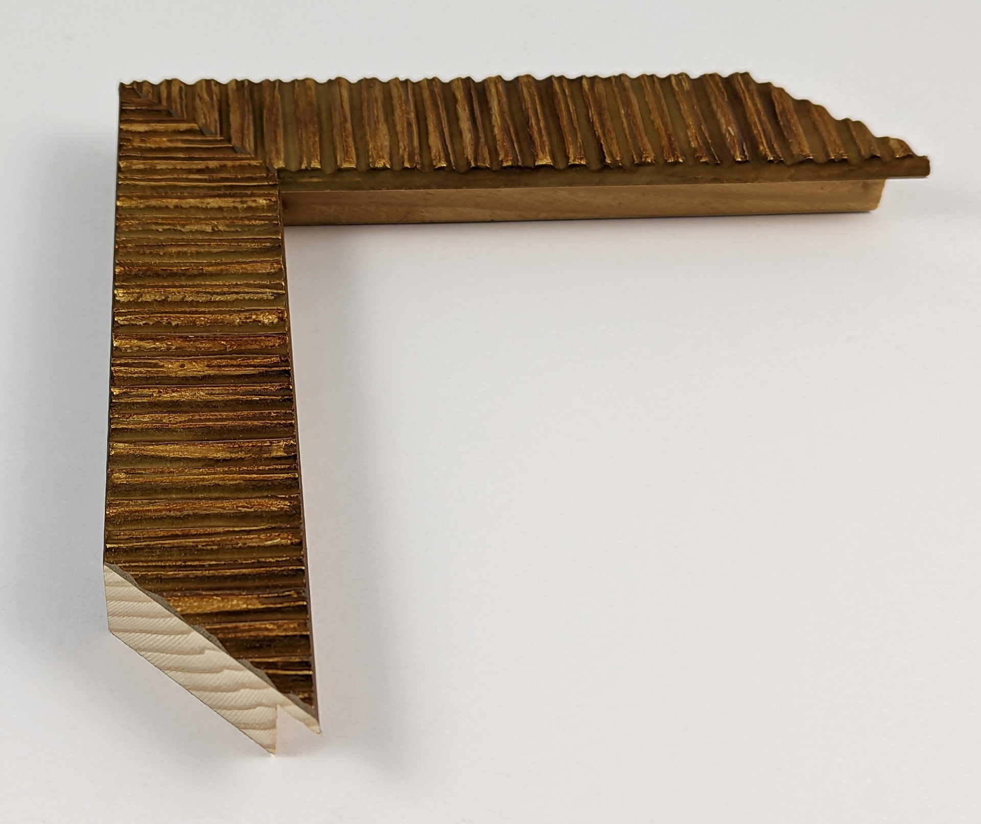 2154 - 37x22 - χρυσή μπρονζέ, ξύλο πεύκο