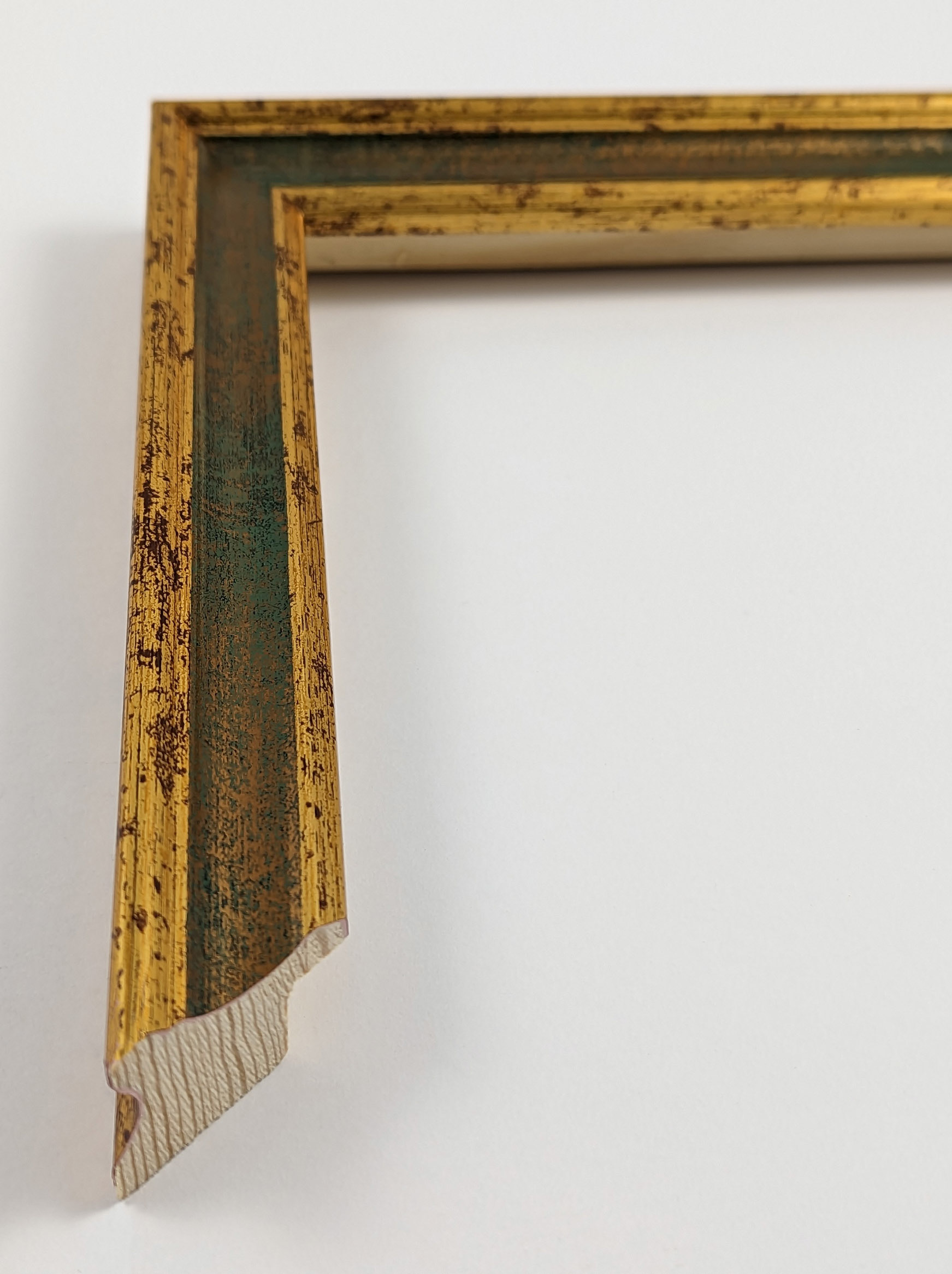 A4068 - 25x25 - χρυσό με πράσινο, ξύλο πεύκο