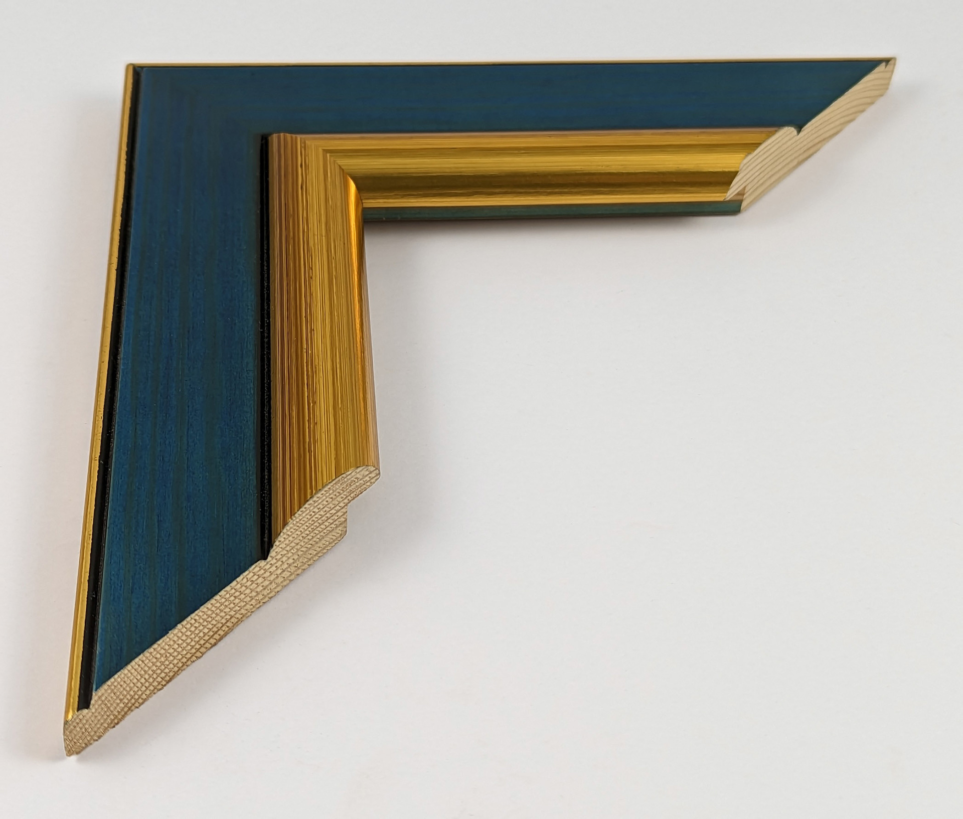 476 - 58x20 - πετρόλ χρυσό, ξύλο πεύκο