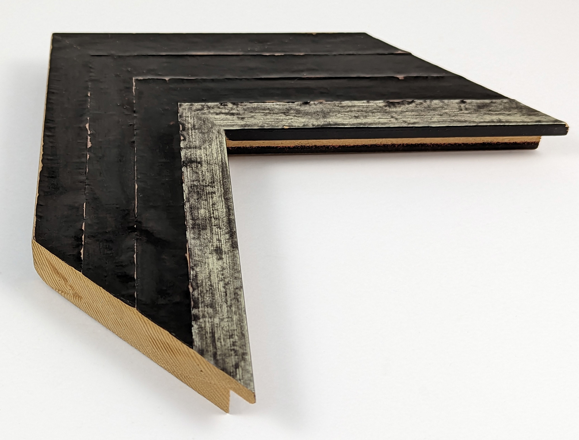 2242 - 78x20 - μαύρο ασημί, ξύλο πεύκο