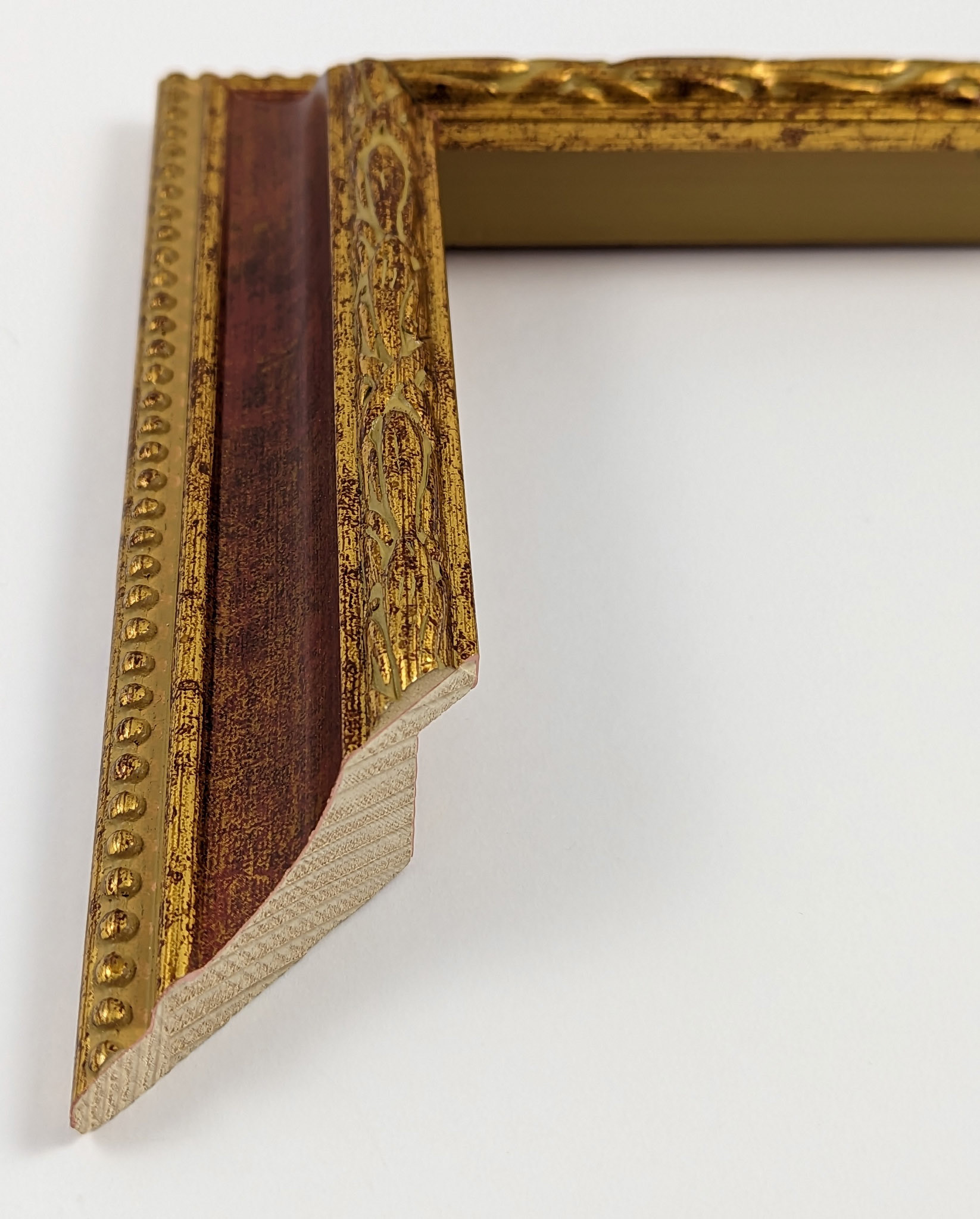 A36 - 45x37 - χρυσό κόκκινο, ξύλο πεύκο