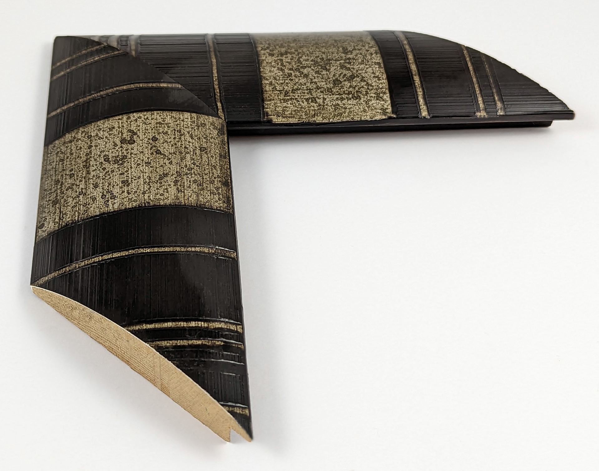 515 - 80x22 - φύλλο ασημί με μαύρο ανάγλυφο, ξύλο πεύκο