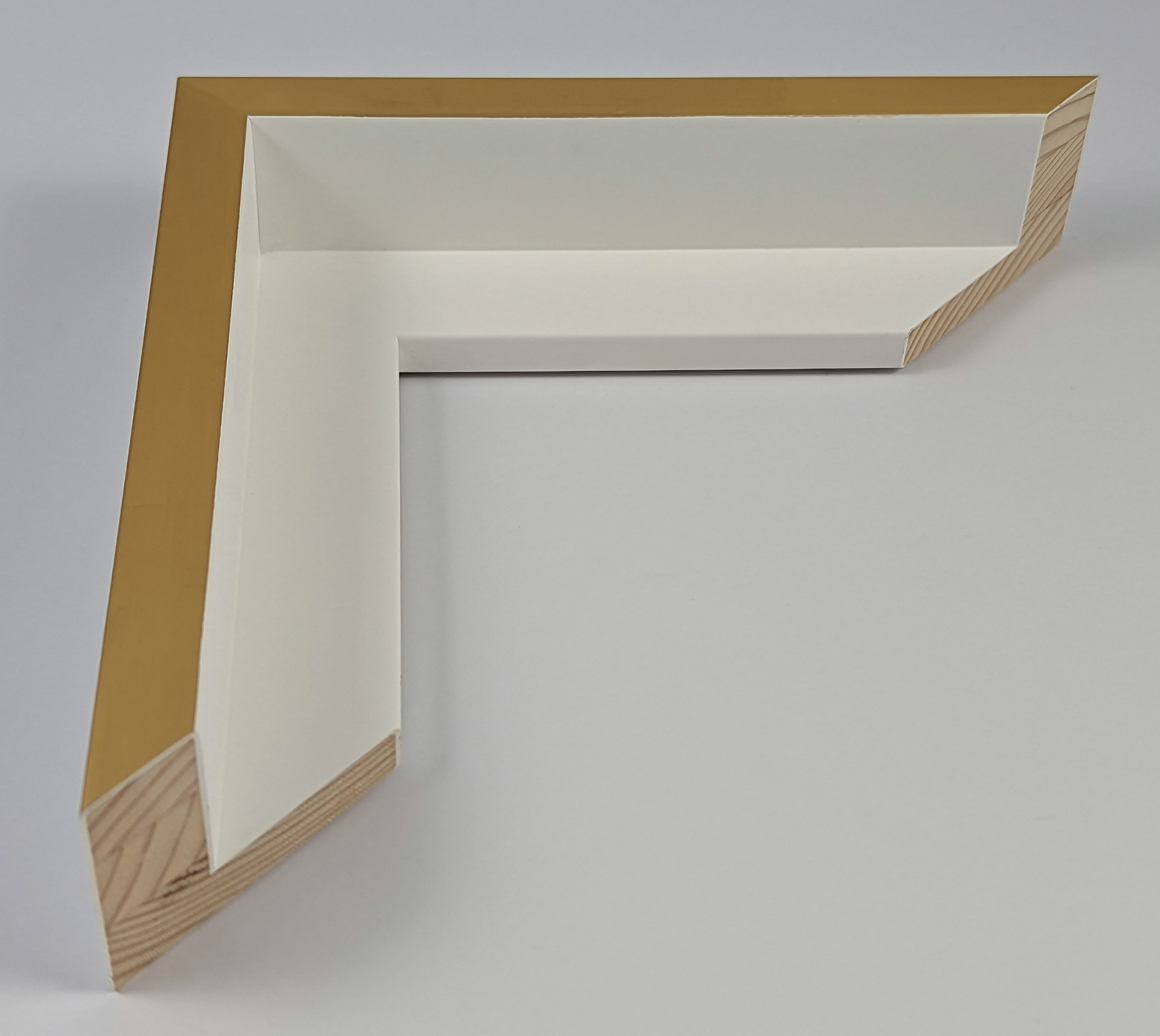 A5221 - 45x45 - σκοτία λευκή με φύλλο χρυσού, ξύλο πεύκο