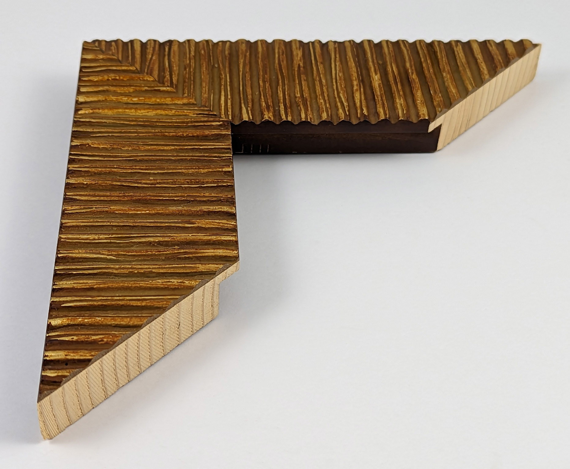 2158 - 60x20 - χρυσή μπρονζέ, ξύλο πεύκο